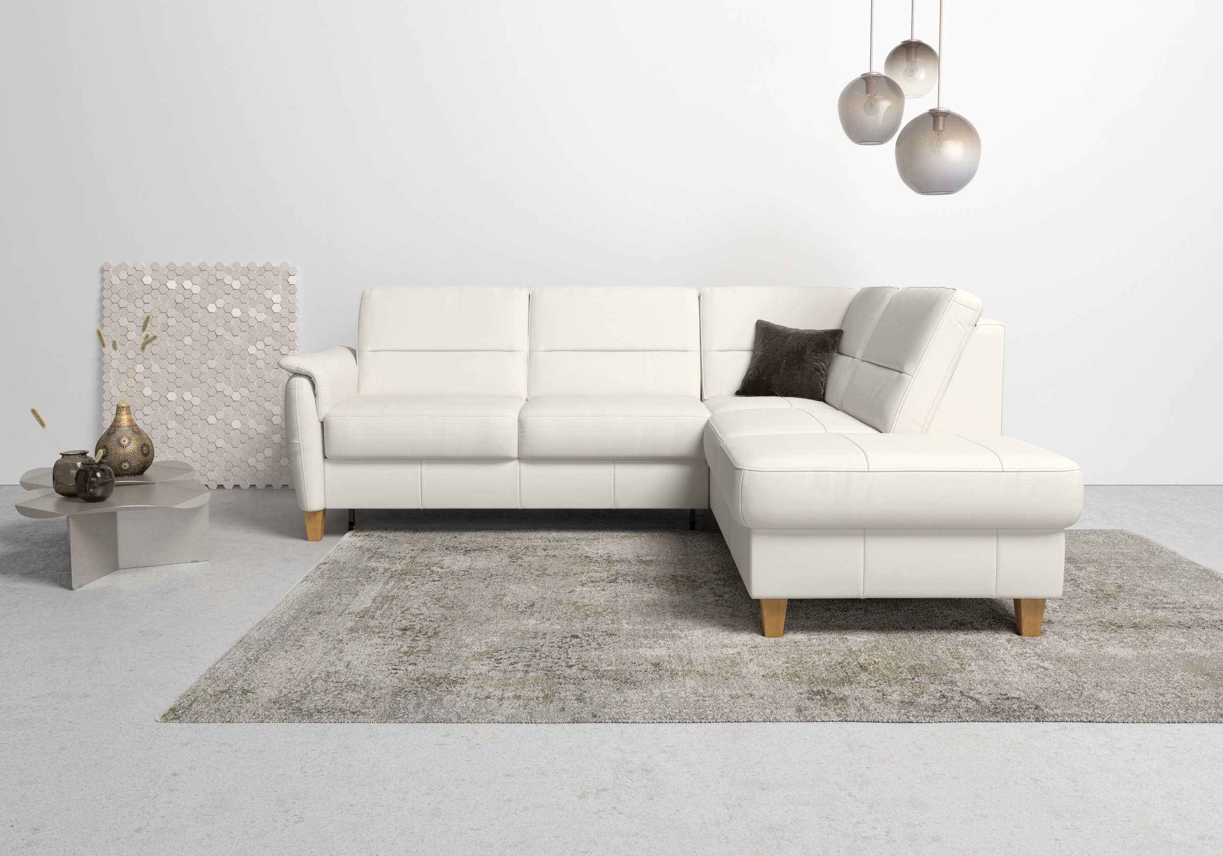 Home affaire Ecksofa »Palmera L-Form«, Federkern, wahlweise mit Bettfunktion und mit/ohne Stauraum