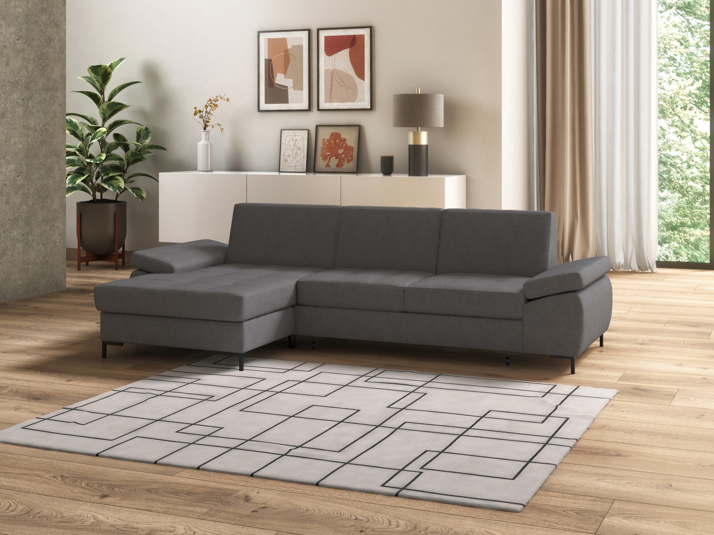 DOMO collection Ecksofa »Capelo, komfortabel, klare Linien zeichnen dieses günstig online kaufen