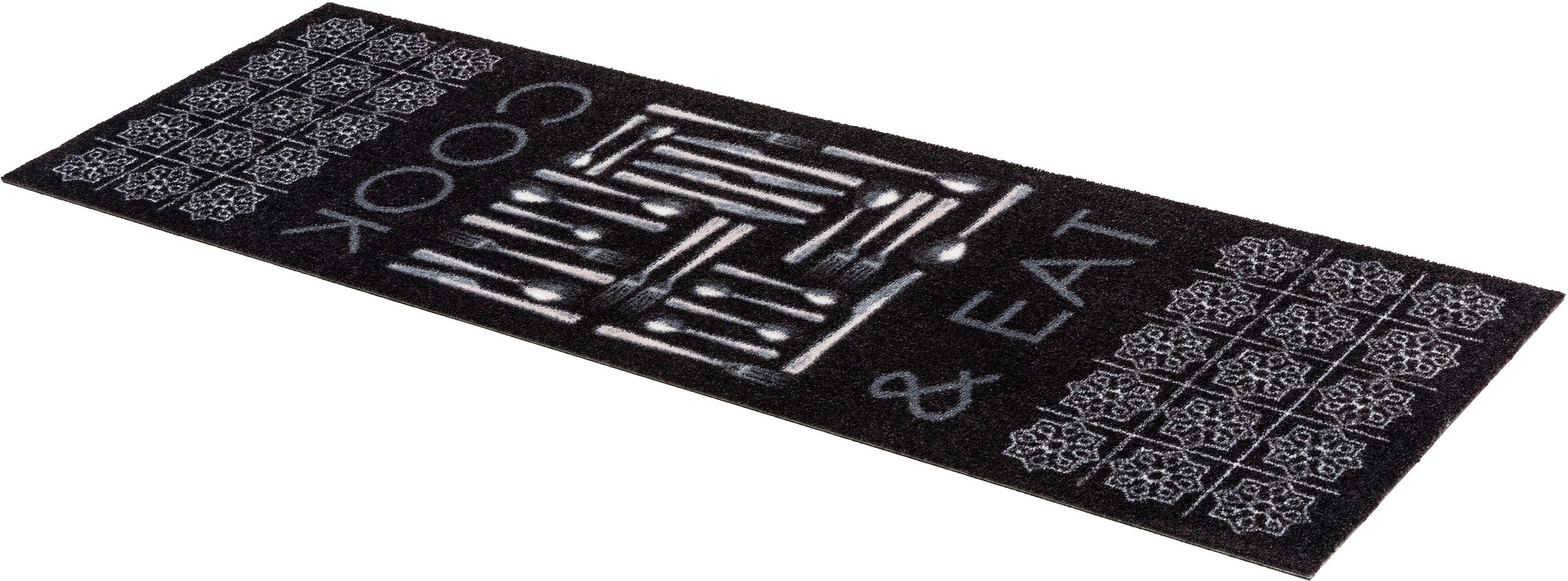 Astra Sauberlaufmatte Miabella Design Dreiecke Grau-Braun ca. 50 cm x 150 c günstig online kaufen