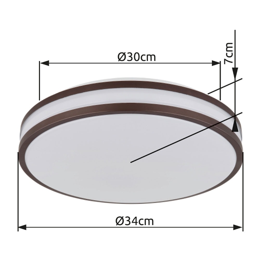 GLOBO LIGHTING LED Deckenleuchte »BETHA« LED-Modul 1 Stk. Deckenlampe/rund/Wohnzimmer/Schlafzimmer/elegant/rot-grün-blau