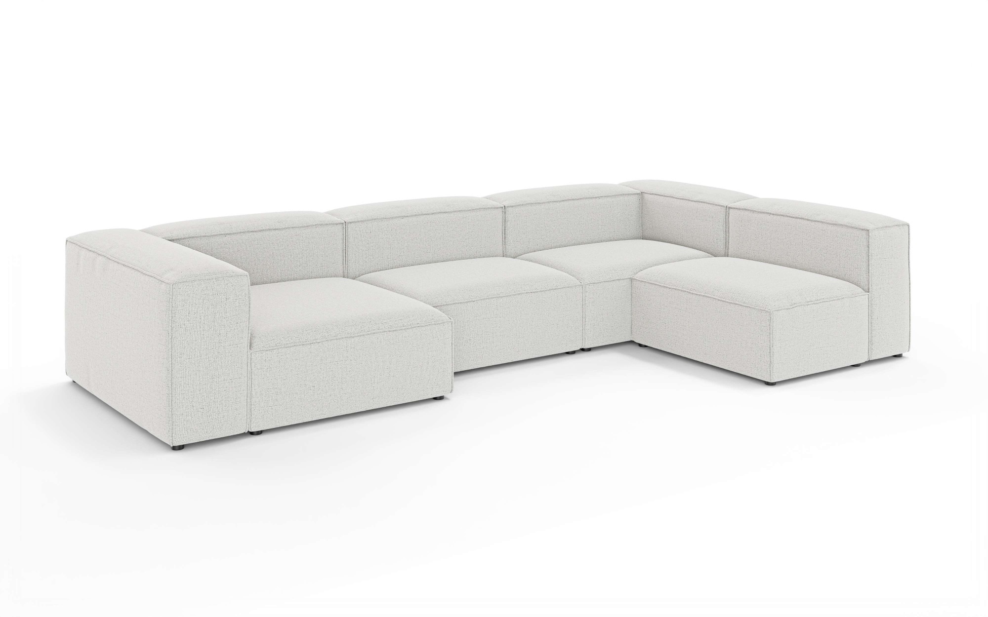 INOSIGN Wohnlandschaft »HAILY U-Form mit Ottomane links/rechts, Maße B/T/H: 360/200/72 cm«, als Modul oder separat verwendbar, für individuelle Zusammenstellung