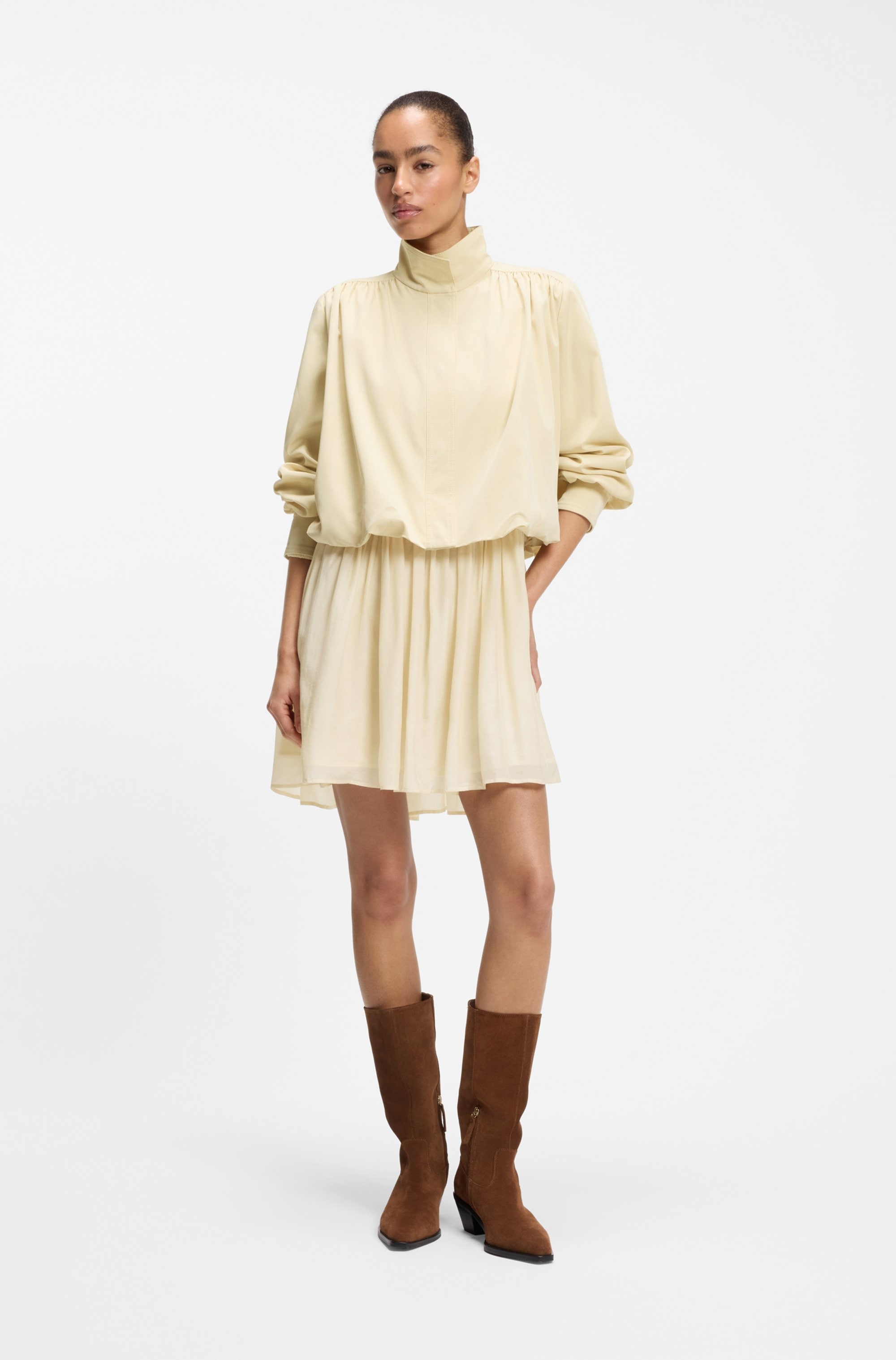 BOSS ORANGE Jackenblazer »Jolea Premium Damenmode« mit Ballon-Saum, Relaxed Fit