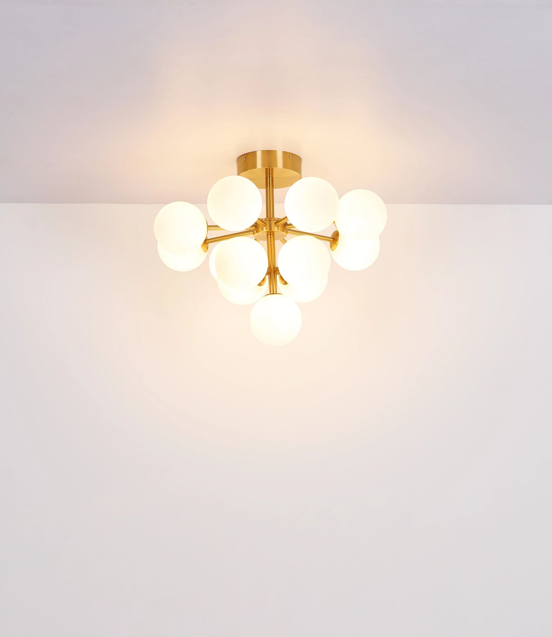 GLOBO LIGHTING LED Deckenleuchte »GRAPPY«, 13 flammig, Leuchtmittel G9 | ohne Leuchtmittel, rauchfarbene Glaskugeln