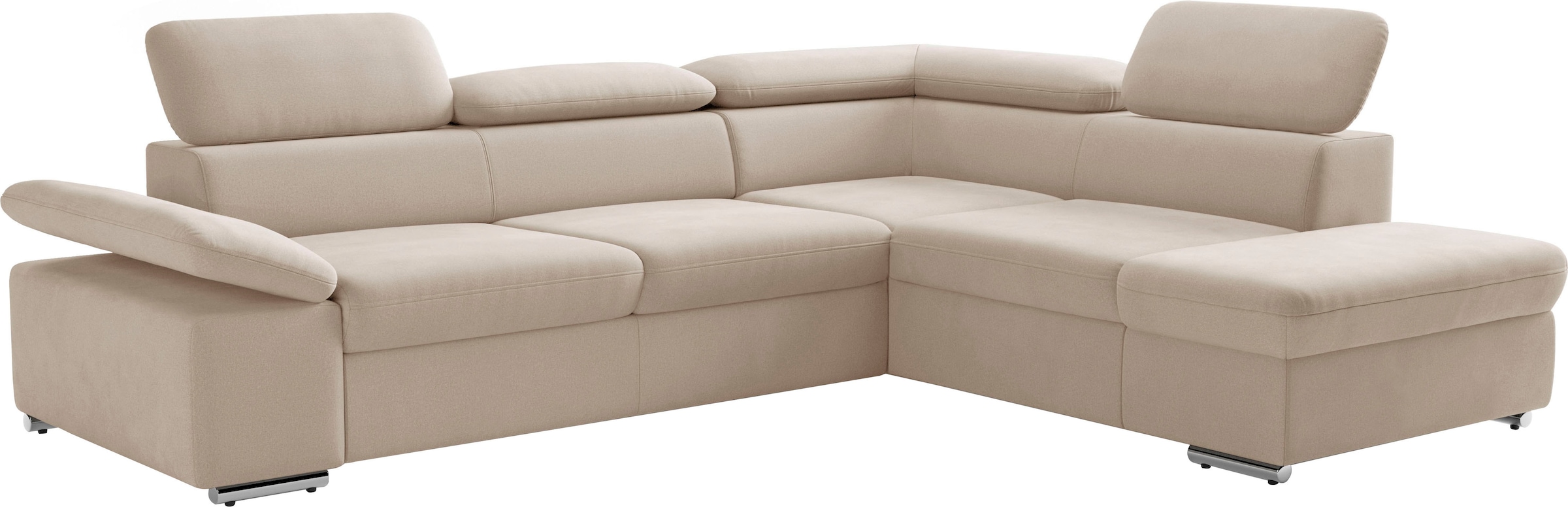 sit&more Ecksofa »Valentine L-Form, B: 272 cm« mit Arm- & Kopfteilverstellung, optional mit Bettfunktion