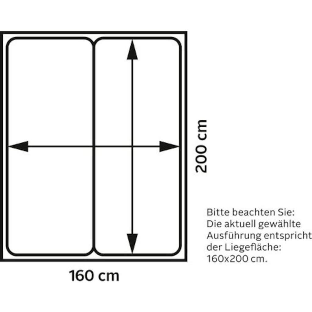 meise.möbel Boxspringbett »Lights«, mit LED Beleuchtung, wahlweise mit Bettkasten