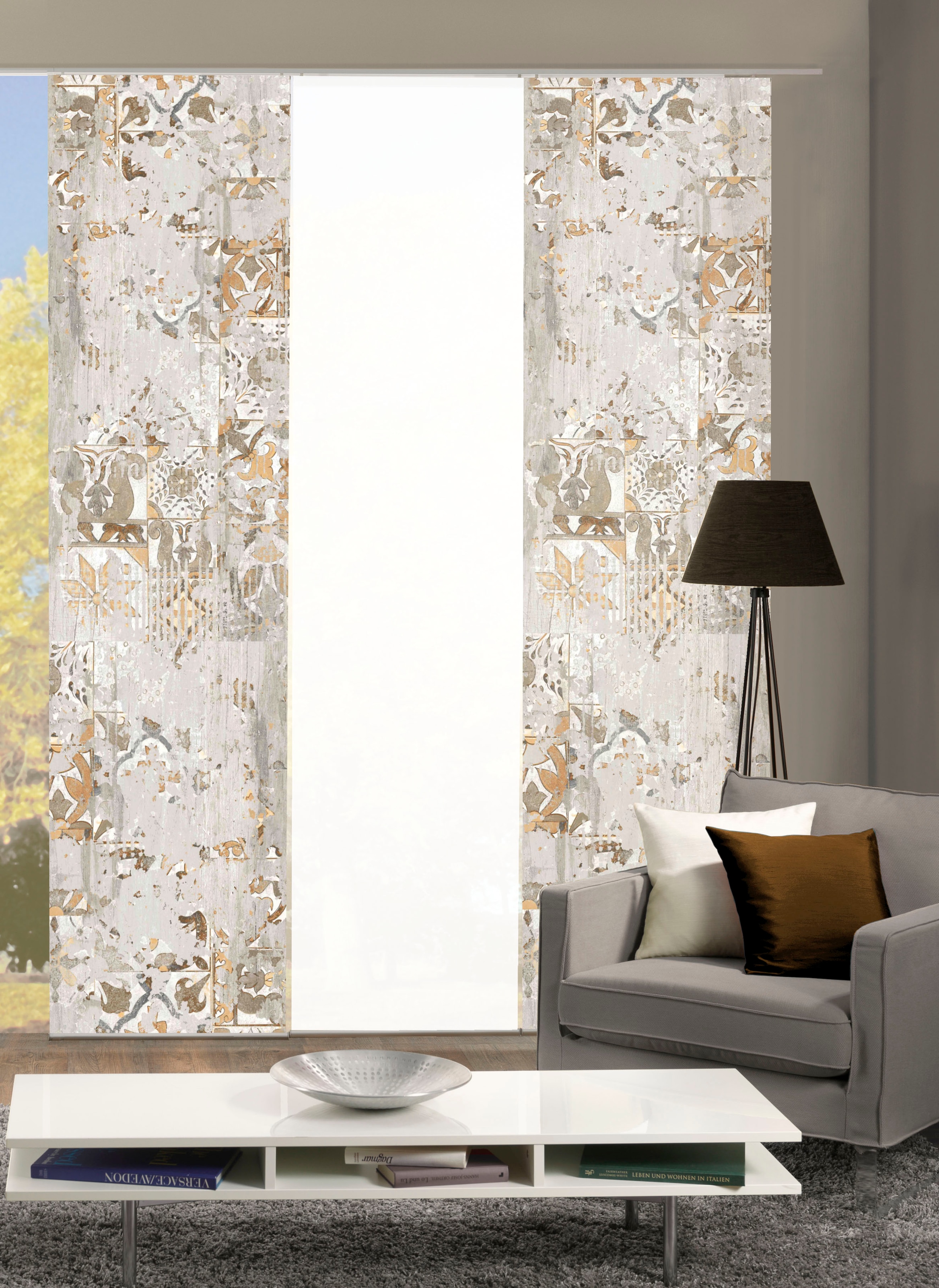 HOME WOHNIDEEN Schiebegardine »HOLNY 3er SET« Paneelwagen 3 Stk. tlg. Schie günstig online kaufen