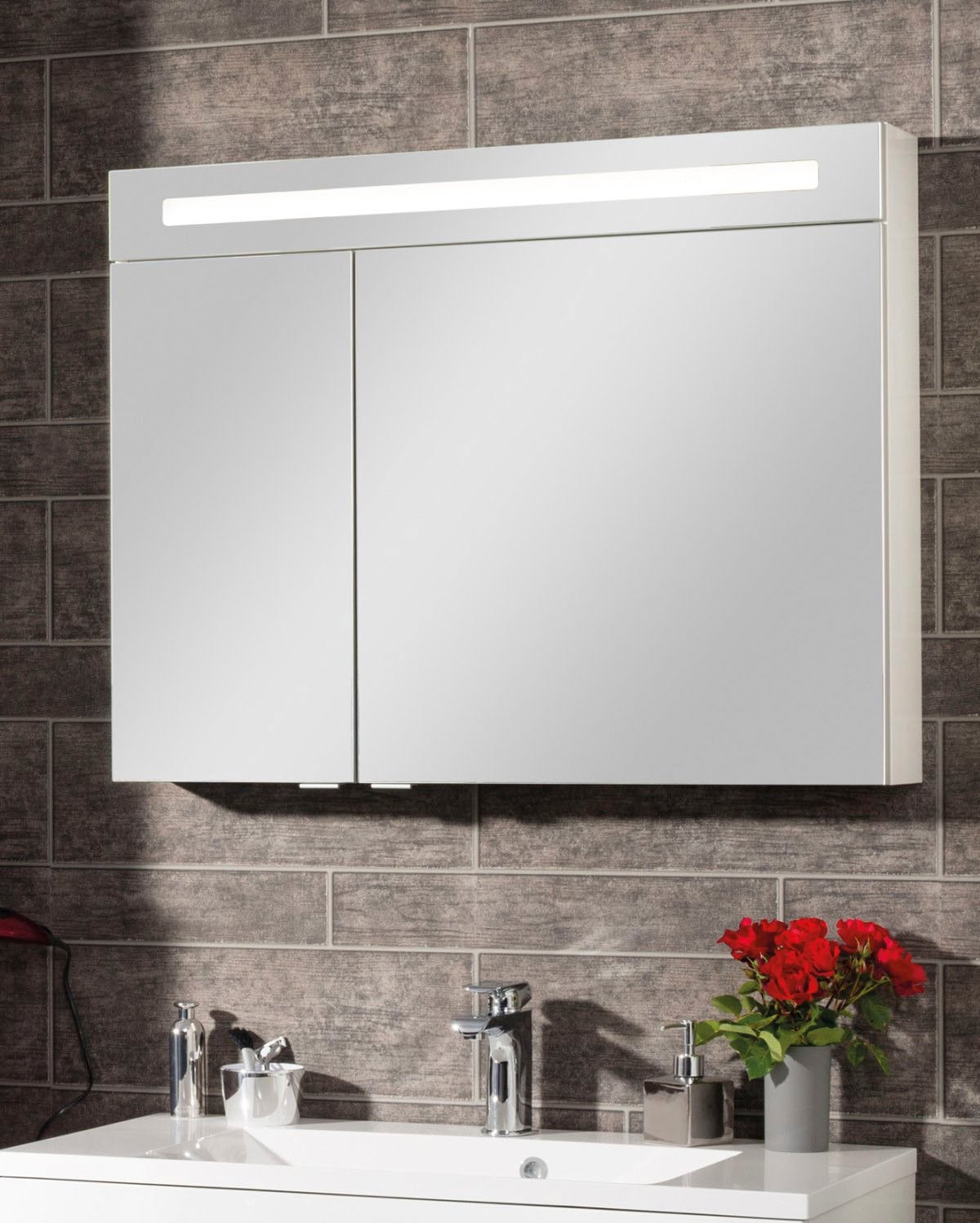 FACKELMANN Spiegelschrank »CL 90 - weiß«, Badmöbel Breite 90 cm, 2 Türen, doppelseitig  verspiegelt online kaufen