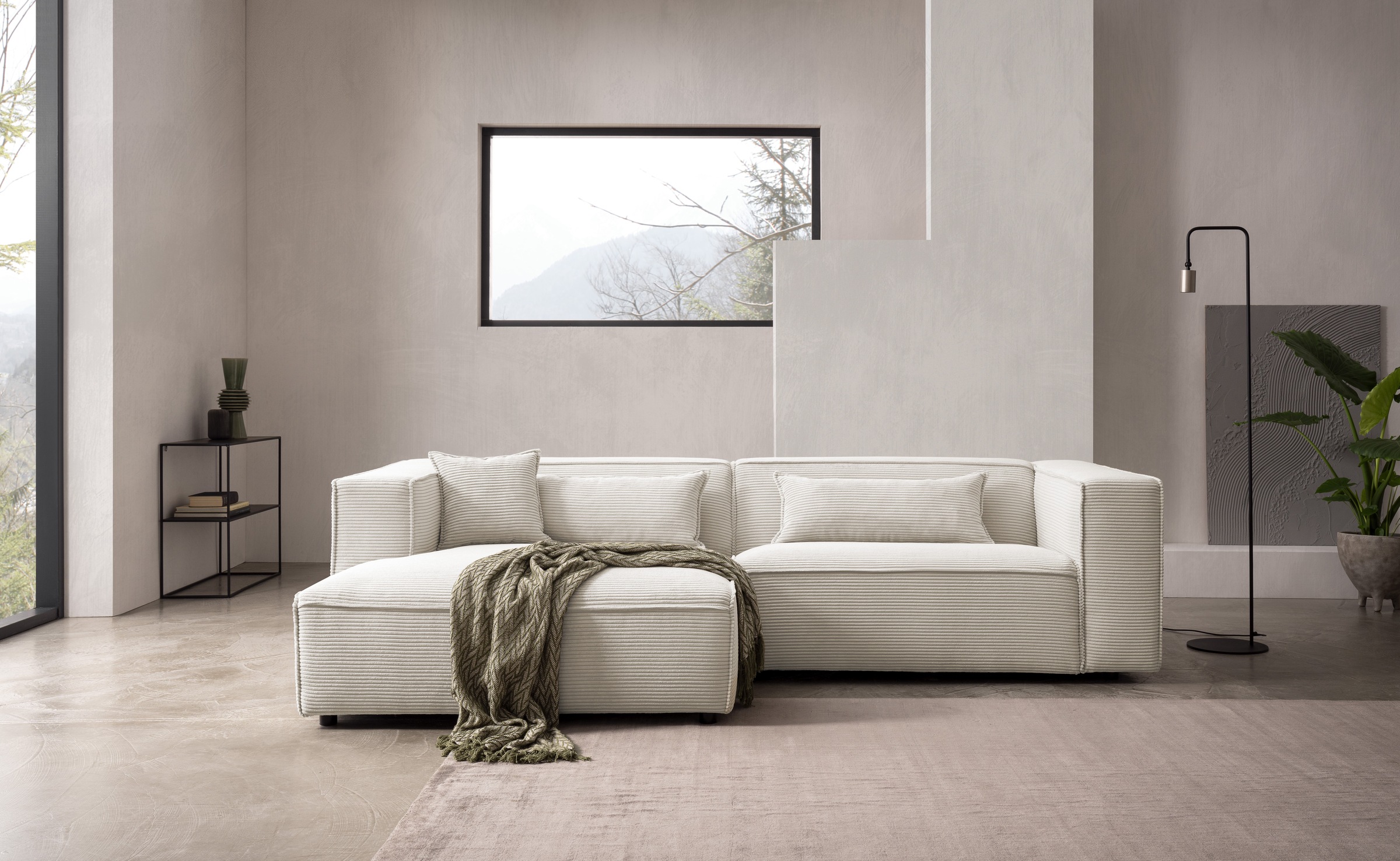 LeGer Home by Lena Gercke Ecksofa »PIARA mit Kedernaht in Cord oder Leineno günstig online kaufen