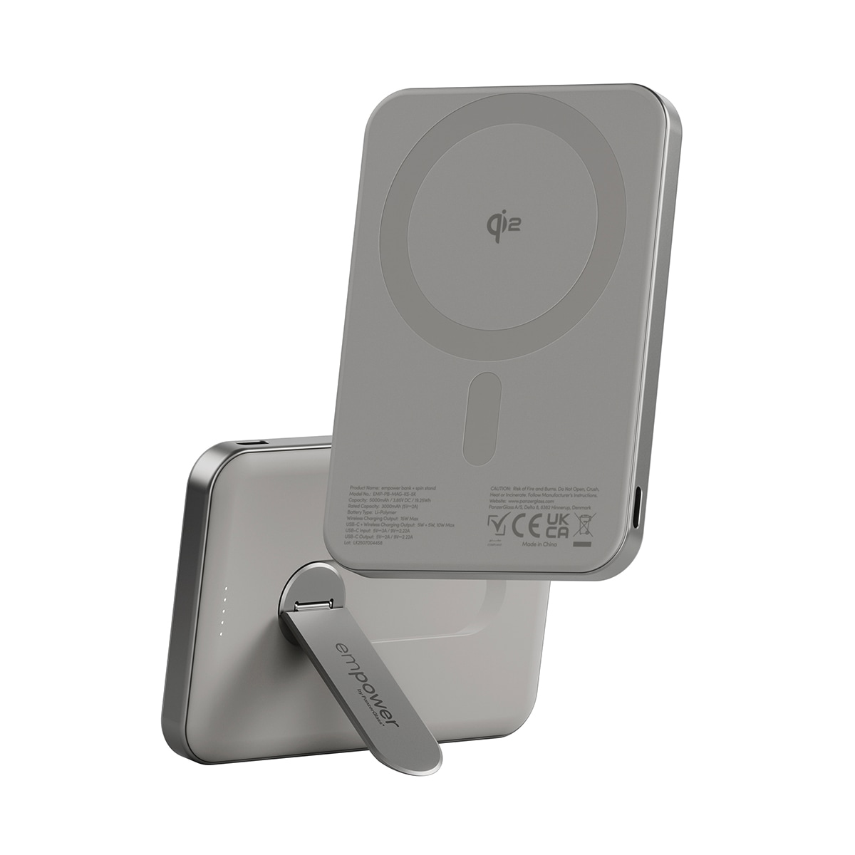 empower by PanzerGlass Powerbank »empower Bank 5000 mAh mit Spin Stand« empower Bank Spin Stand/5000mAh/Titanium