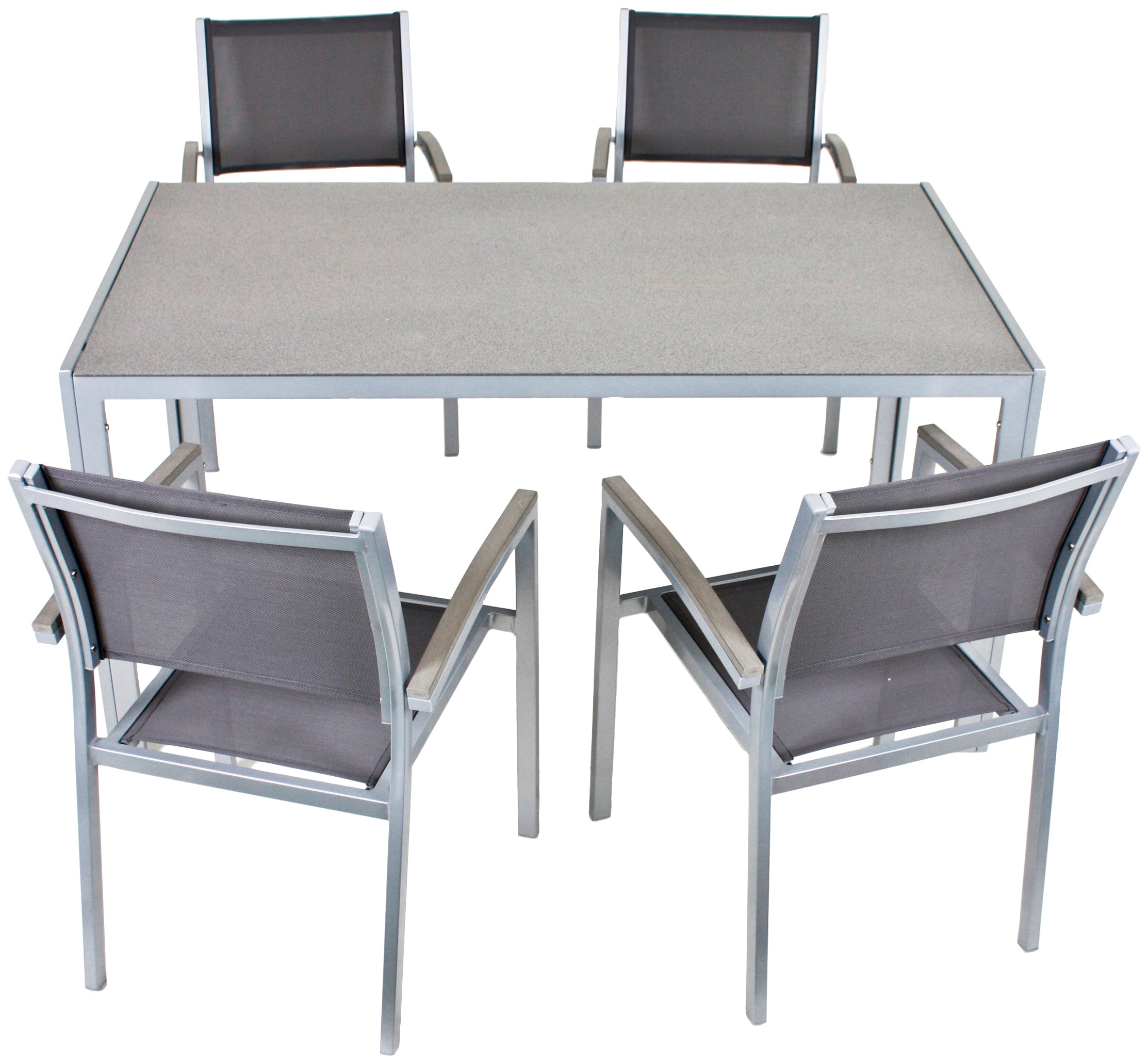 Garden Pleasure Garten-Essgruppe »GRACE« 5 Stk. tlg. mit platzsparenden Sta günstig online kaufen