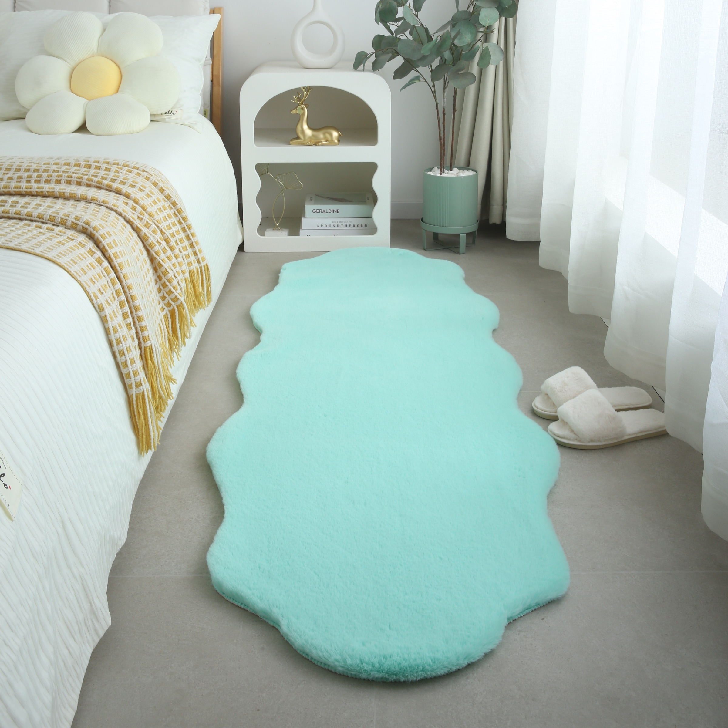 Ayyildiz Teppiche Designteppich »CATY 5308«, wolkenförmig, 25 mm Höhe, Besonders weich / Softflor / Kunstfell / waschbar
