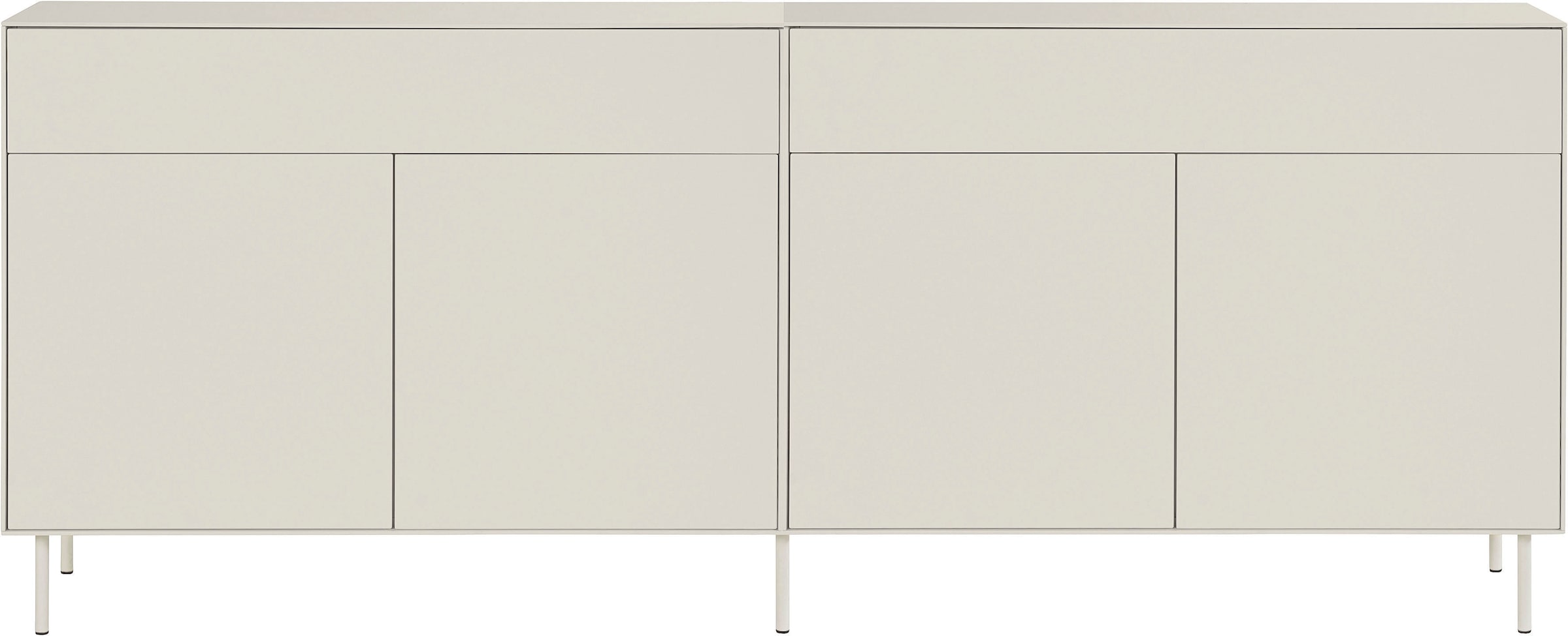 LeGer Home by Lena Gercke Sideboard »Essentials«, (2 St.), Breite: 224cm, MDF lackiert, Push-to-open-Funktion