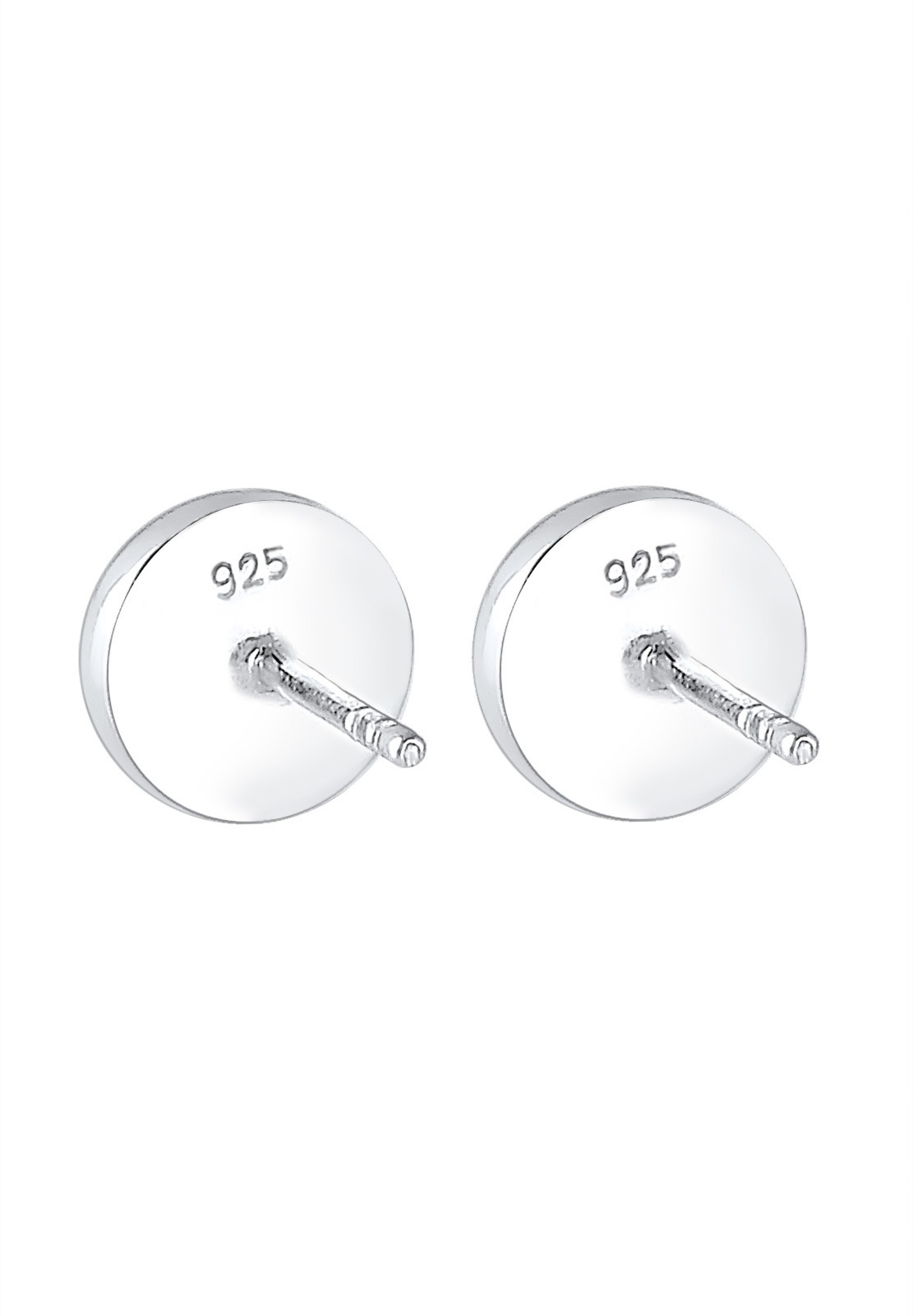 Kuzzoi Paar Ohrstecker »Basic Kreis Geo Emaille 925 Silber«