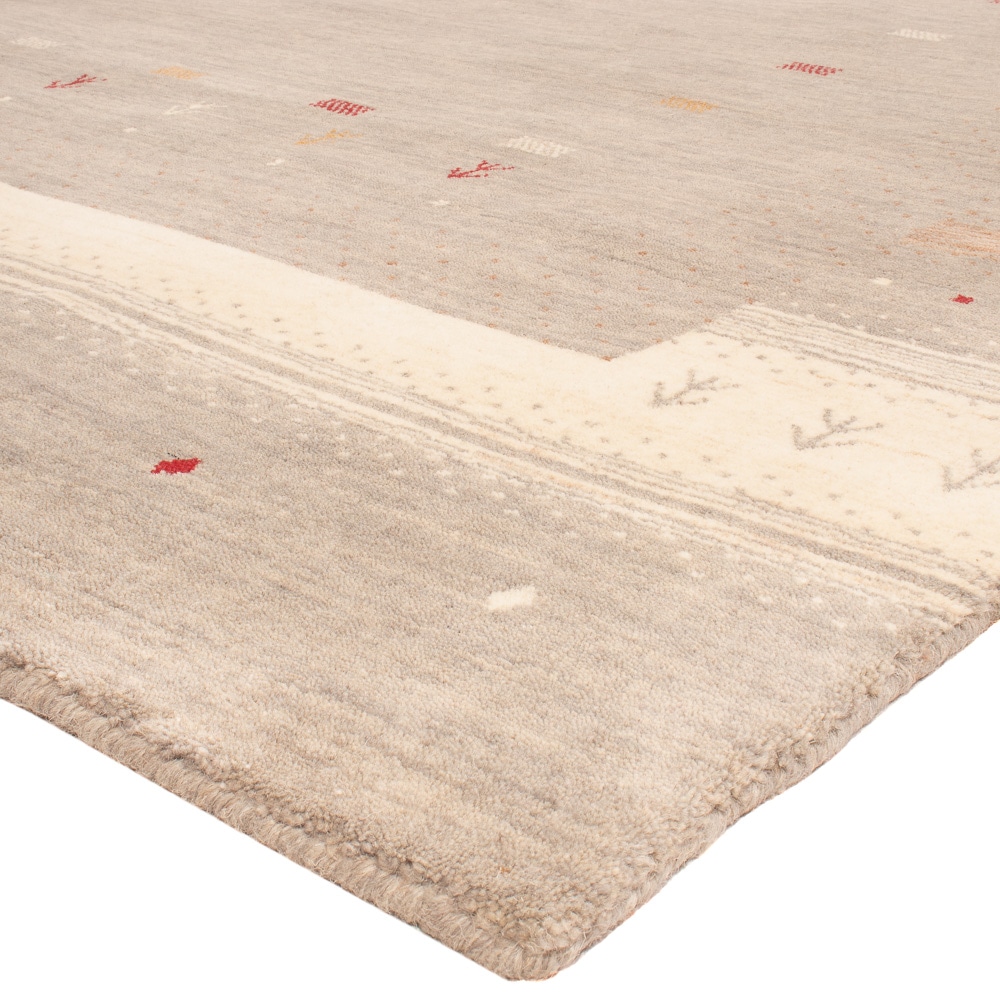 morgenland Wollteppich »Aurora Flair - Gabbeh Teppich - Loribaft Softy«, quadratisch, 1,2 mm Höhe, Sehr weicher Flor