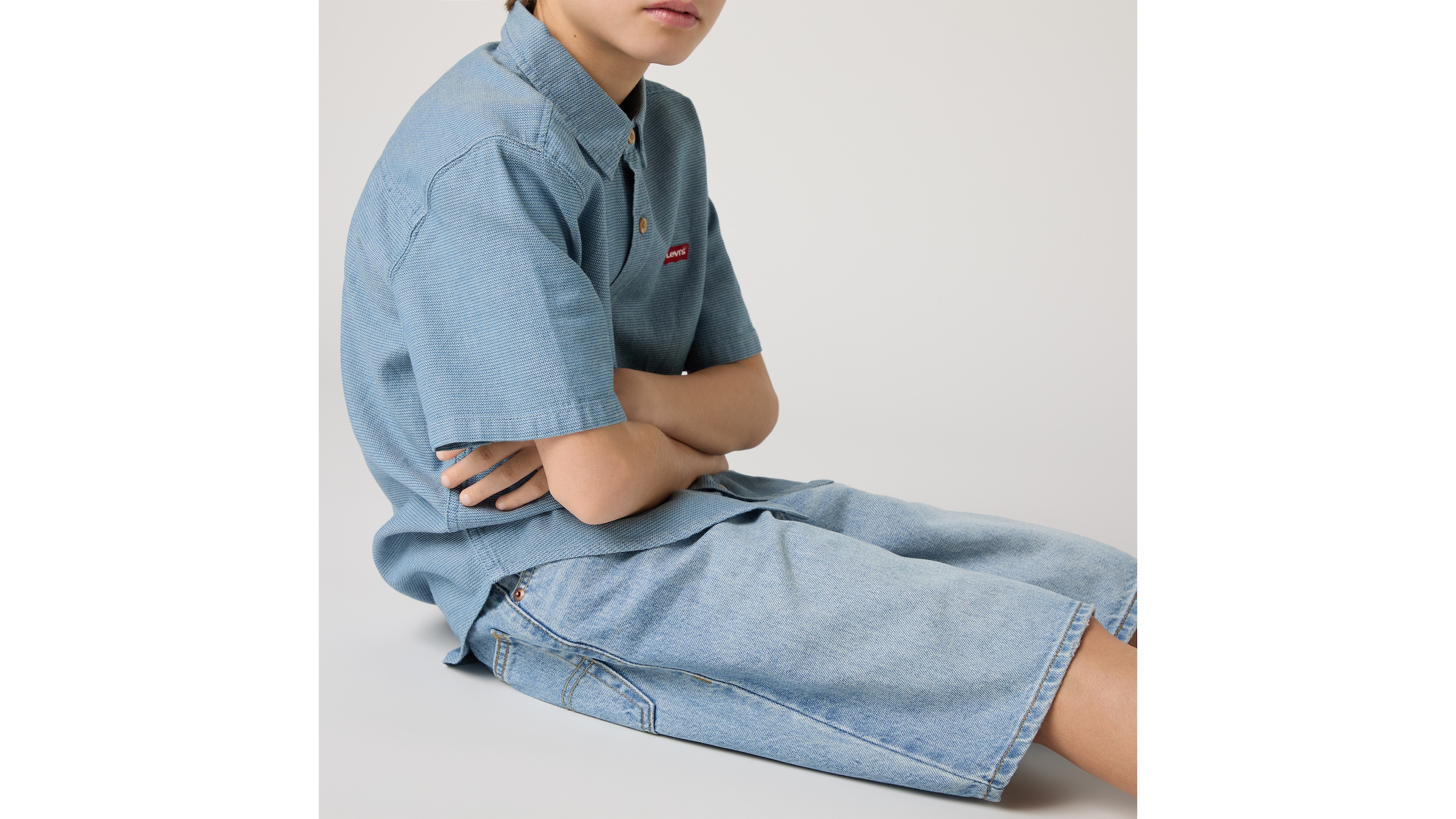 Levi's® Kids Jeansshorts aus robustem Baumwolldenim