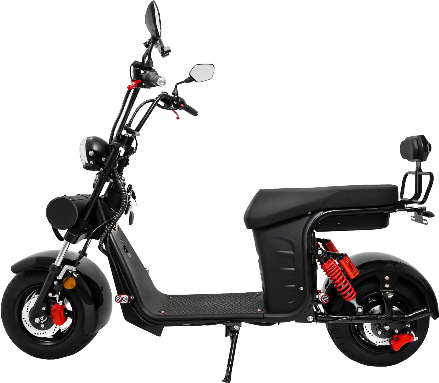 Rolektro E-Motorroller »E-Chopper 45, 2 x 60V-25,6Ah Lithium-Akku, 3000 Watt«, bis zu 108 km Reichweite, mit USB-Anschluss und integr. Alarmanlage