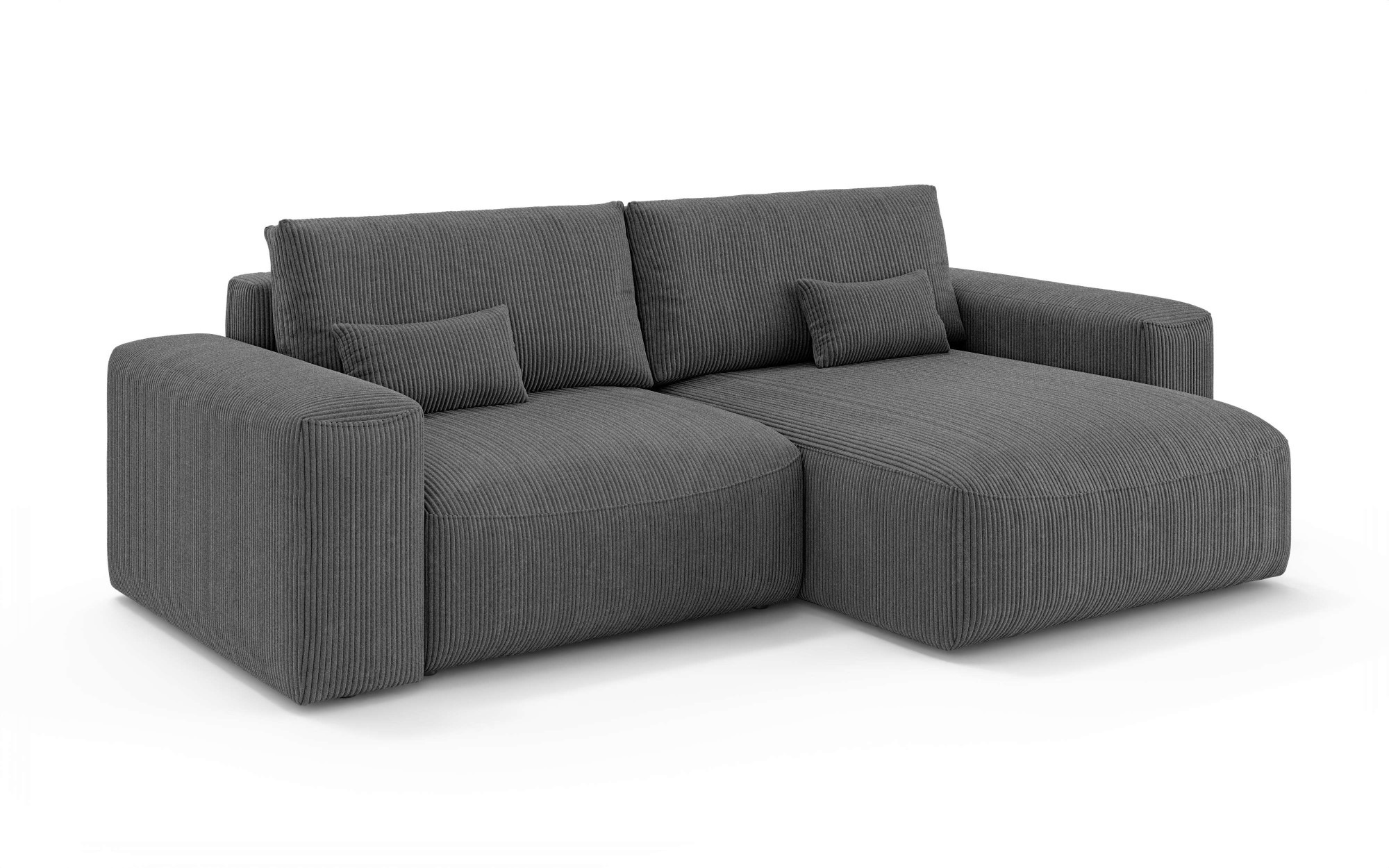 OTTO home Ecksofa »MATTS Schlafsofa mit Bettkasten, Maße B/T/H: 265/159/89 cm«, L-Form mit Recamiere rechts oder links, hoher Sitzkomfort
