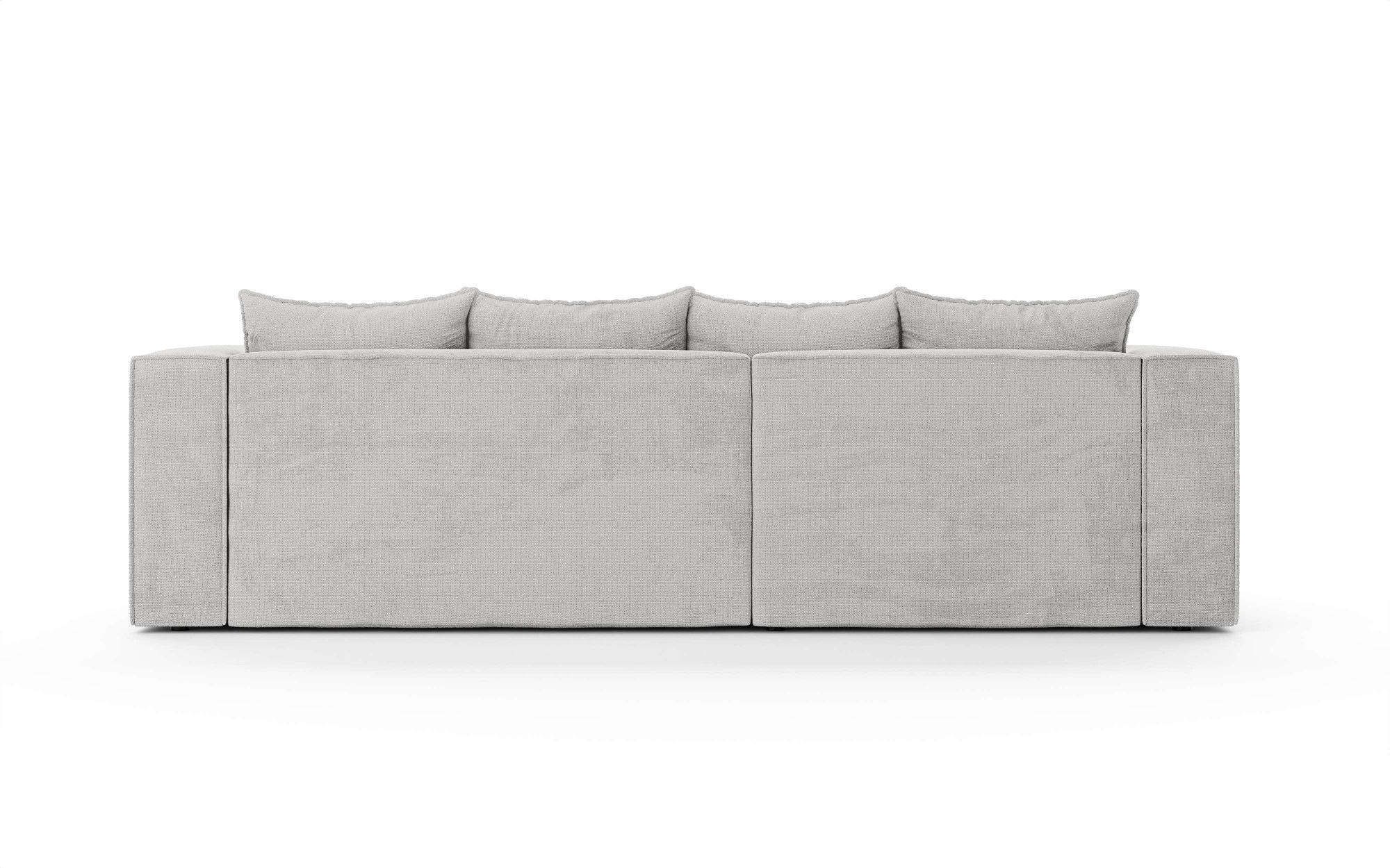 INOSIGN Ecksofa »LINCOLNVILLE mit Bettfunktion und Bettkasten, Maße B/H/T 244/76/150 cm«, L-Form mit Wellenunterfederung, Recamiere beidseitig montierbar