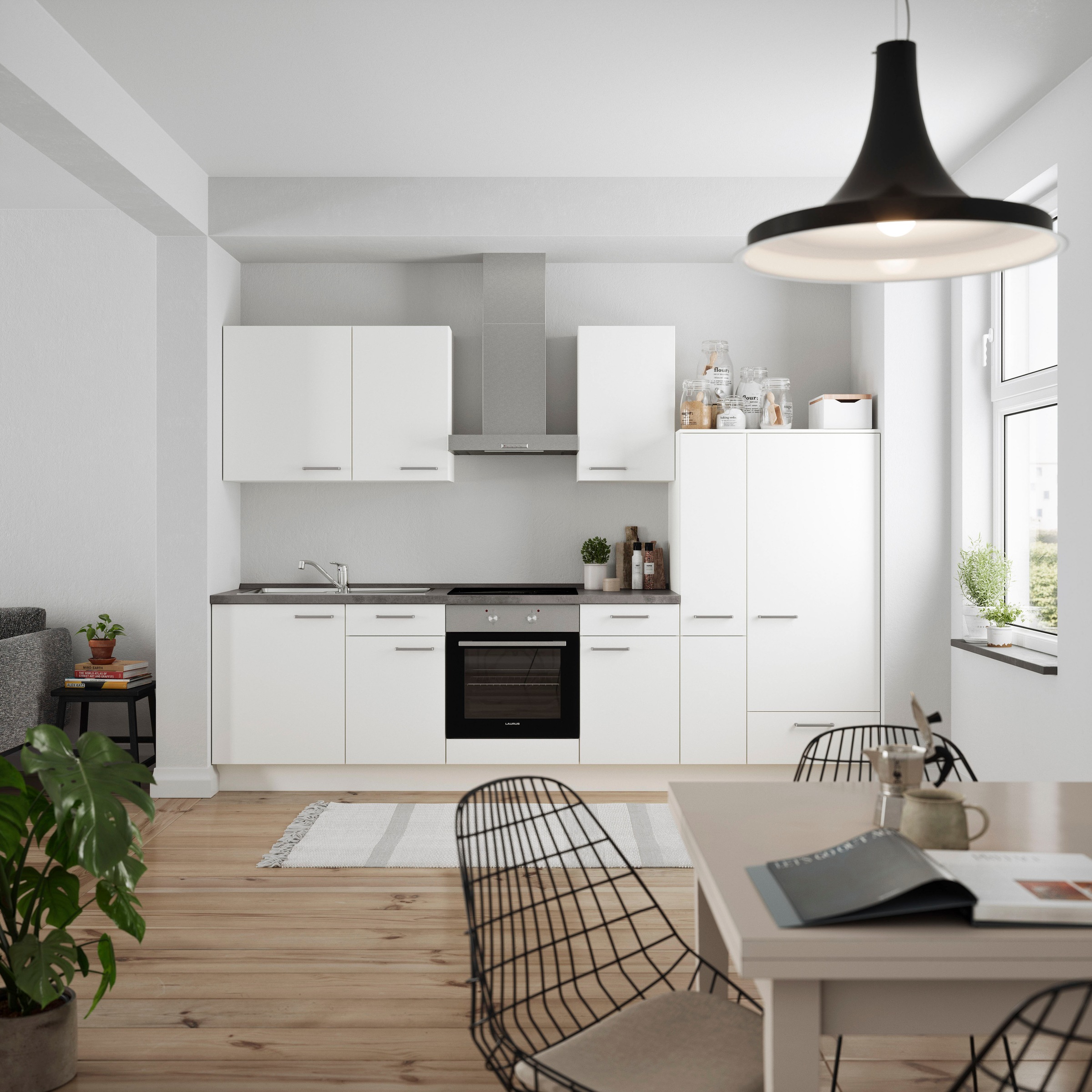 nobilia® Küchenzeile »"Touch I"«, vormontiert, Ausrichtung wählbar, Breite 300 cm, wahlw. mit E-Geräten