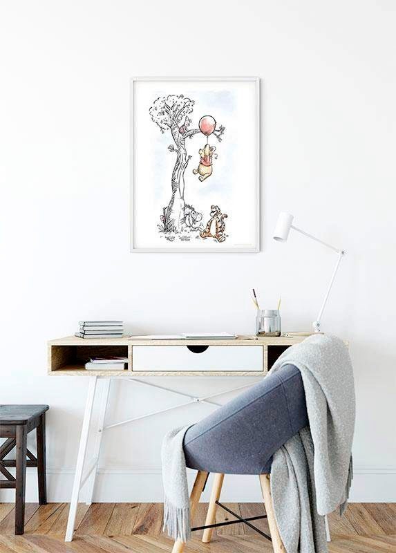 Komar Bild »Winnie the Pooh Hang on«, Disney, (1 St.), Wandbild zur Dekoration im Kinderzimmer - ohne Rahmen