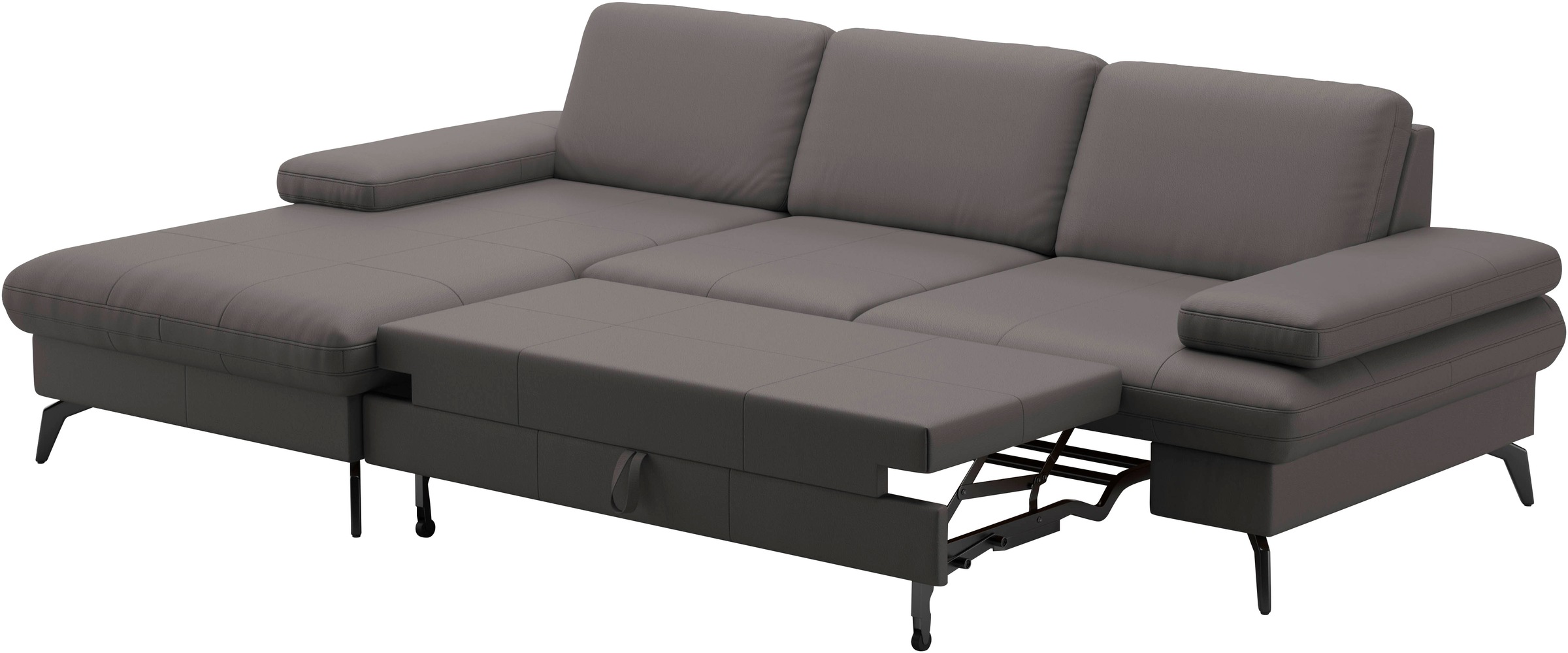 sit&more Ecksofa »Morris L-Form, inkl. Sitztiefenverstellung«, wahlweise mit Armteilverstellung, Bettfunktion & Bettkasten