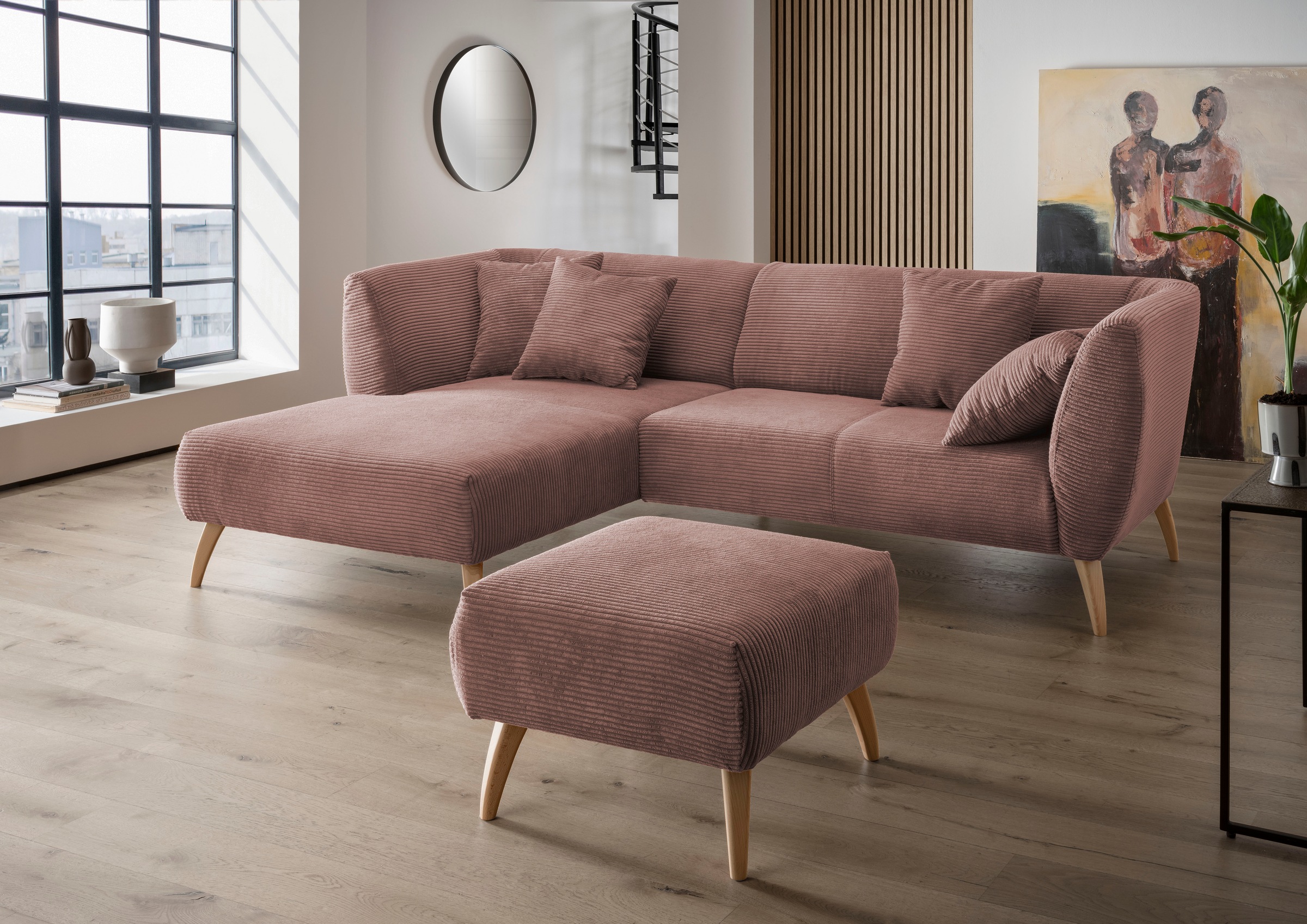Home affaire Ecksofa »Colori Polstermöbel mit zeitlos eleganter Rückenführu günstig online kaufen