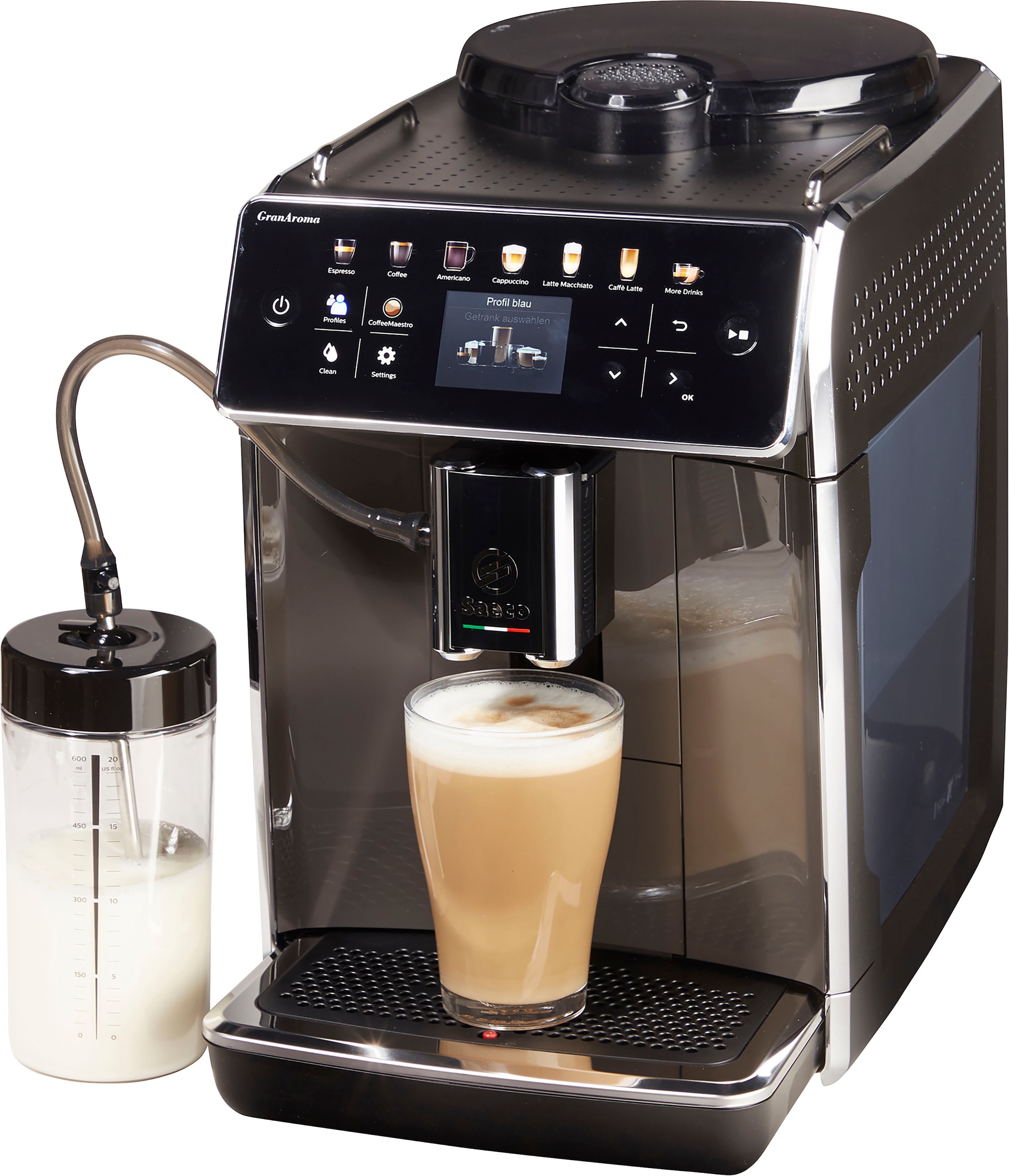 Saeco Kaffeevollautomat »SM6580/50 GranAroma ,  14 Kaffeespezialitäten« 4 Benutzerprofilen und TFT Display