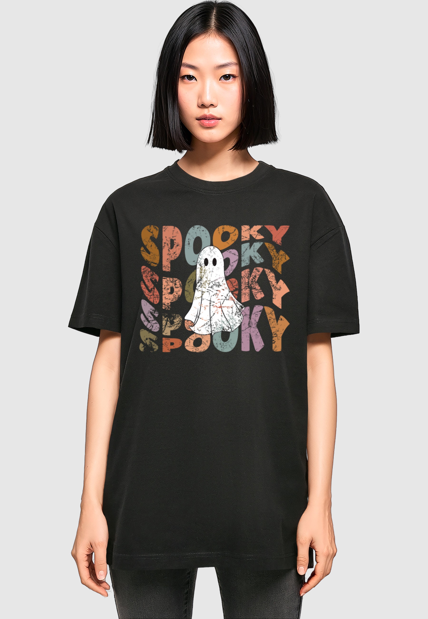 Merchcode T-Shirt »Merchcode Ladies Halloween - Spooky Ghost Tee« 1 Stk.
