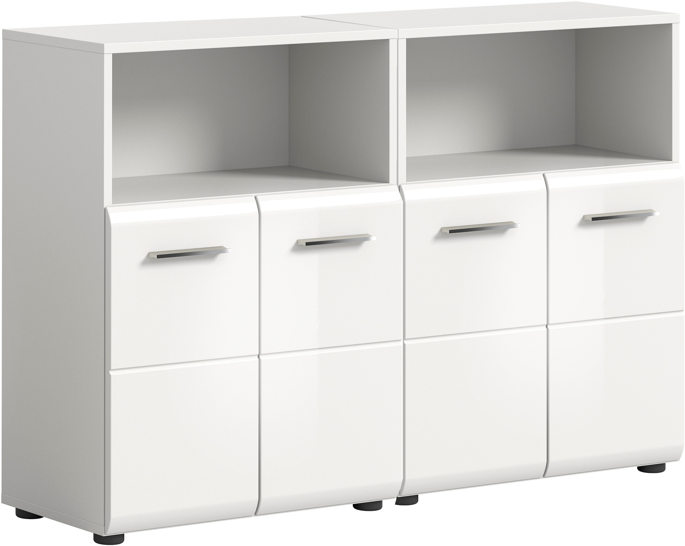 INOSIGN Badmöbel-Set »FLORENZ, TOPSELLER!, 2-teilige Badkombination, hochwertige MDF-Front«, (2-teiliges Set bestehend aus: 2 Midischrank breit), Bad-Kombination, Bad-Möbel, Badezimmer, Kombination, Kombi