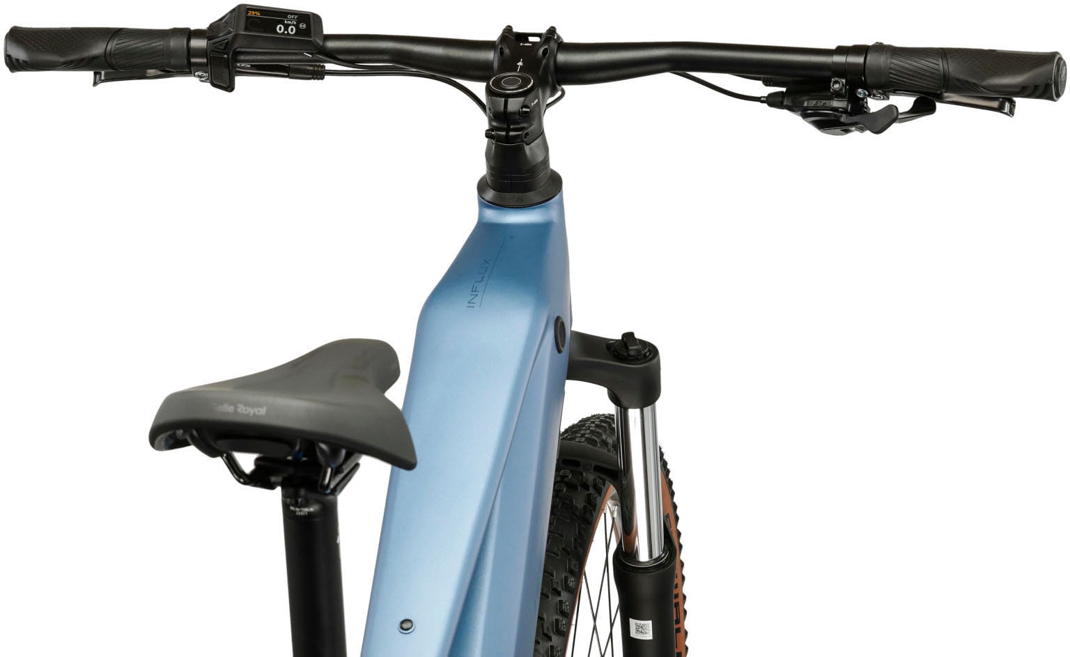 Kross »Influx Hybrid 2.0 16,7Ah / 600 Wh 29 Zoll blau 9 Gänge 2026« 9 Gang Shimano CUES U4000 Schaltwerk Kettenschaltung Mittelmotor 250 W