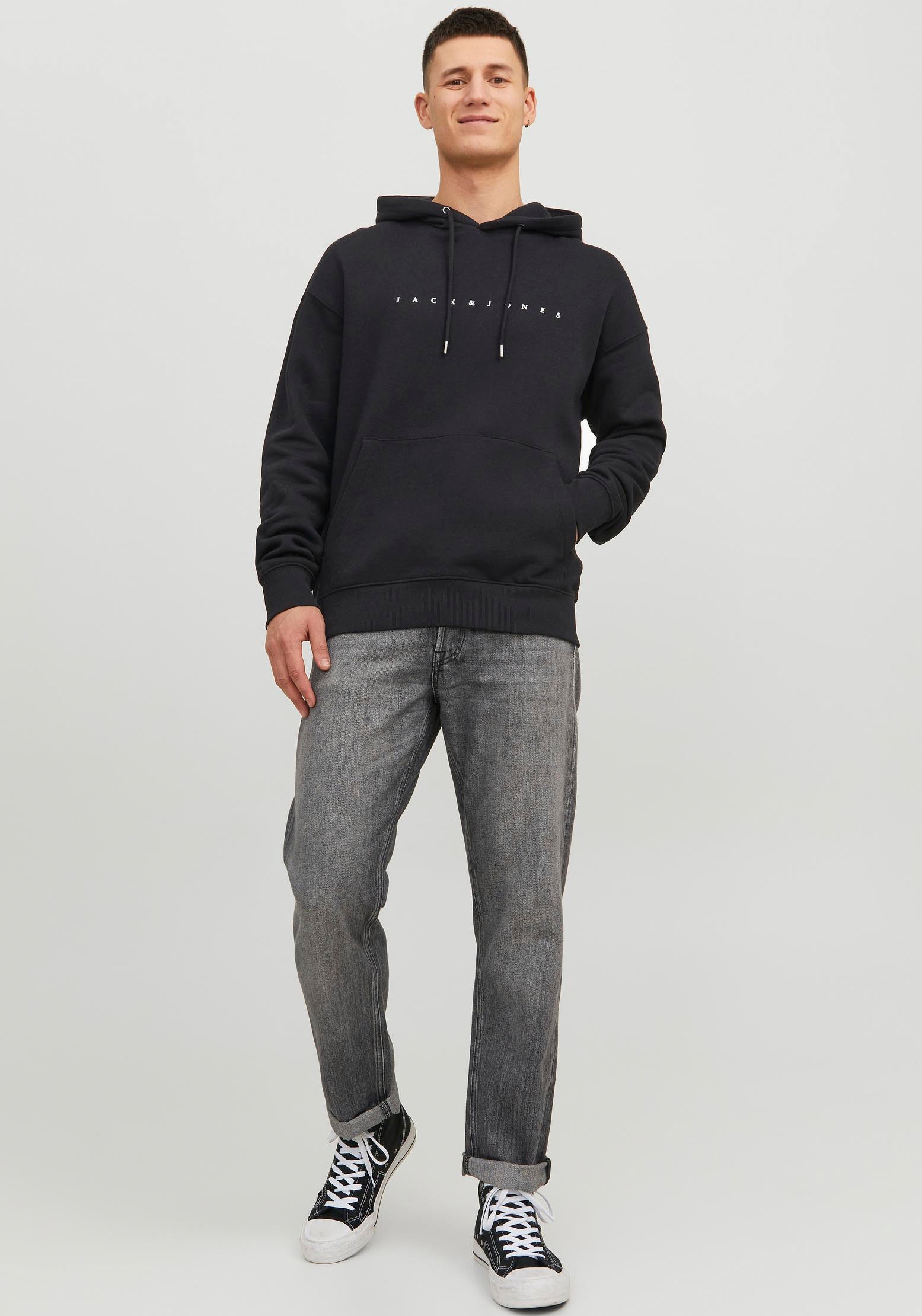 Jack & Jones Kapuzensweatshirt »JJESTAR JJ SWEAT HOOD NOOS«, mit Logo Print im 3D Look