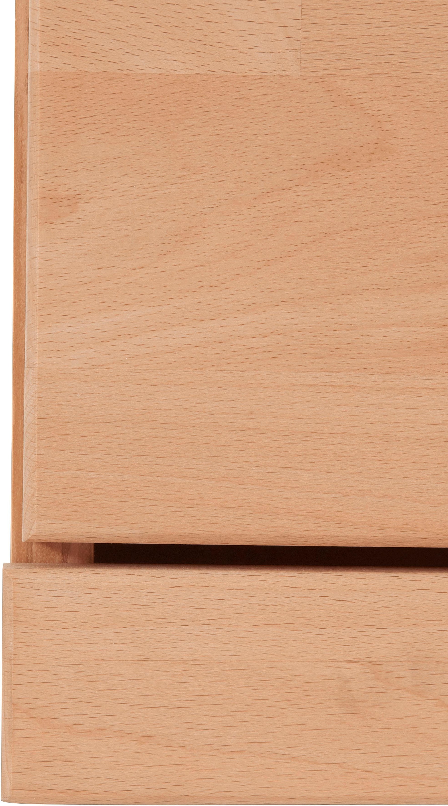 Home affaire Highboard »Ribe,120cm breit,112cm hoch, Fronten Massivholz,12 Fächer«, Holz massiv, Holzwerkstoff, Metall Griffe,2Türen mit Glaseinsatz