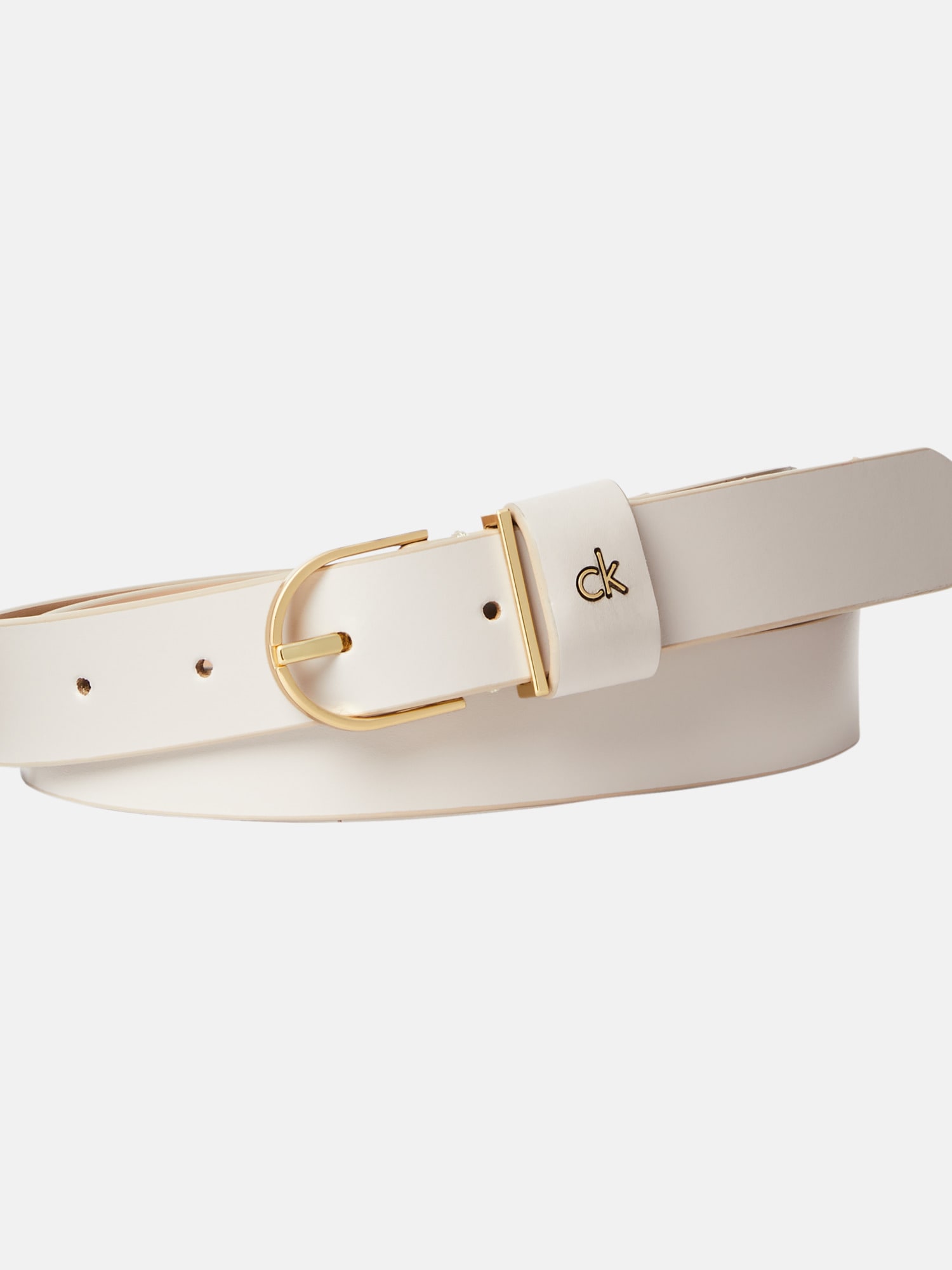 Calvin Klein Ledergürtel »CK METAL LOOP ROUND BUCKLE 25MM«, Größenverstellbar