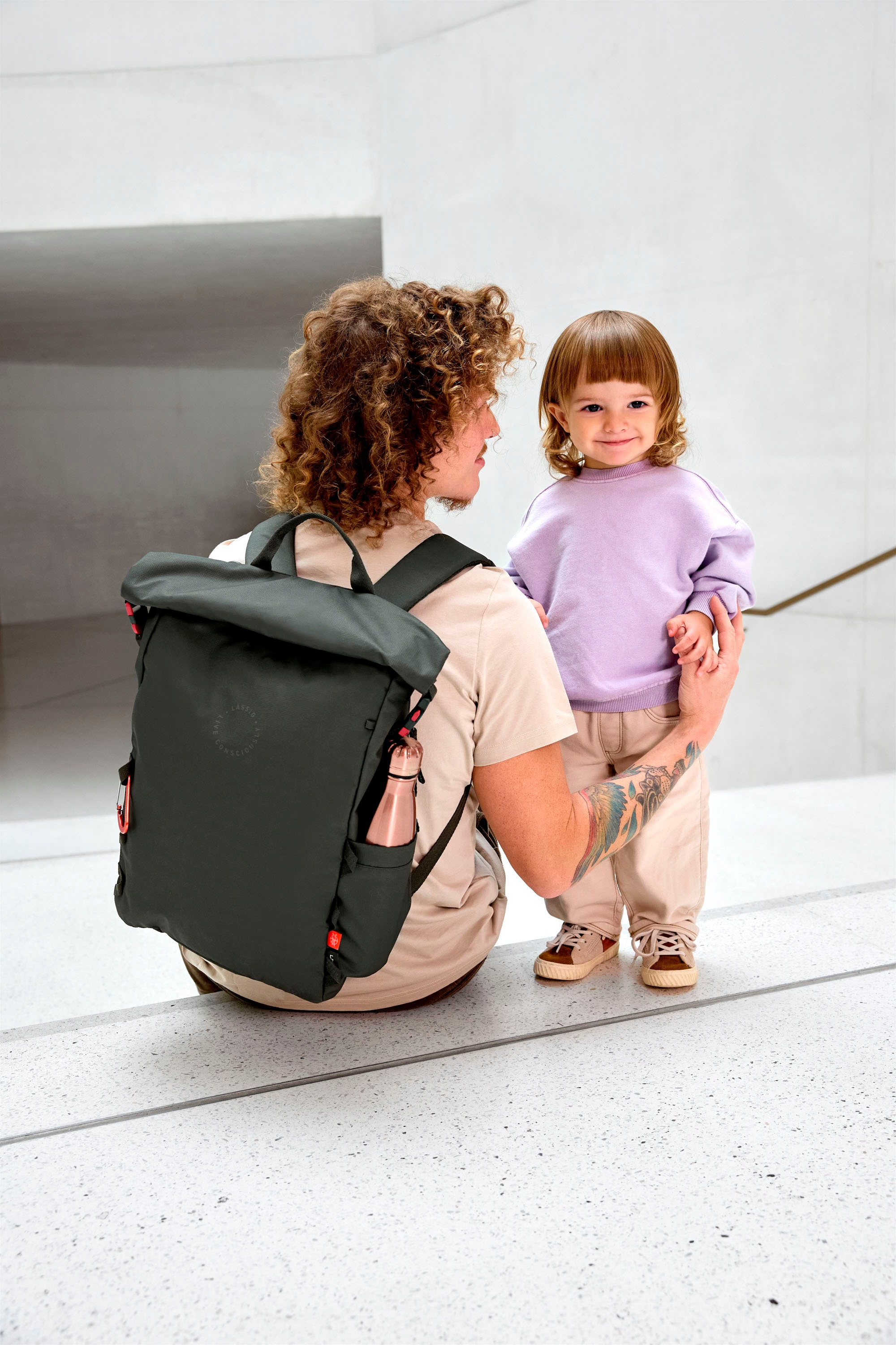 LÄSSIG Wickelrucksack »Green Label, Outdoor Rolltop Backpack, dark olive«