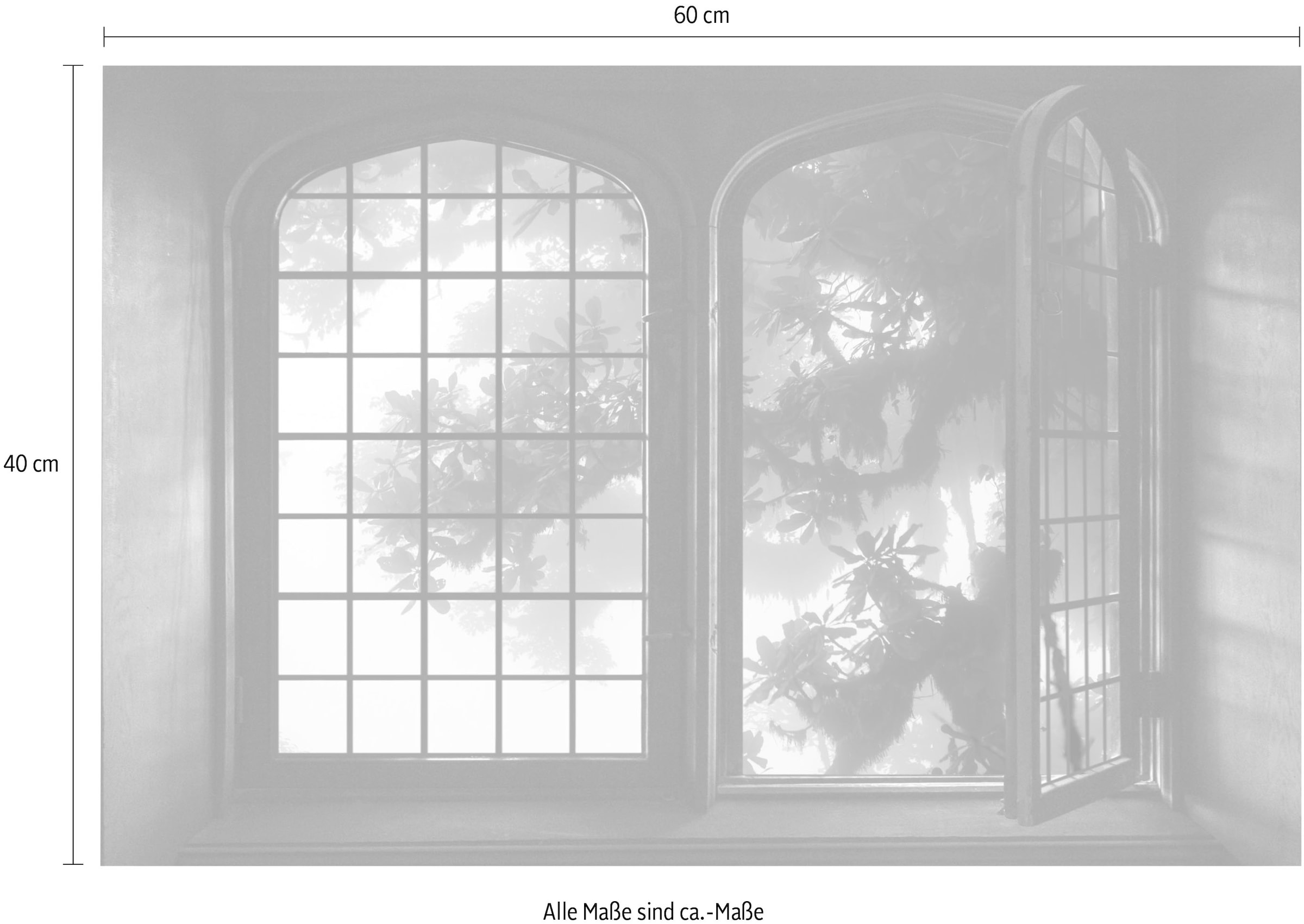 queence Wandsticker »Urwald«, Wandsticker, Wandbild, selbstklebend, 3D, Fenster