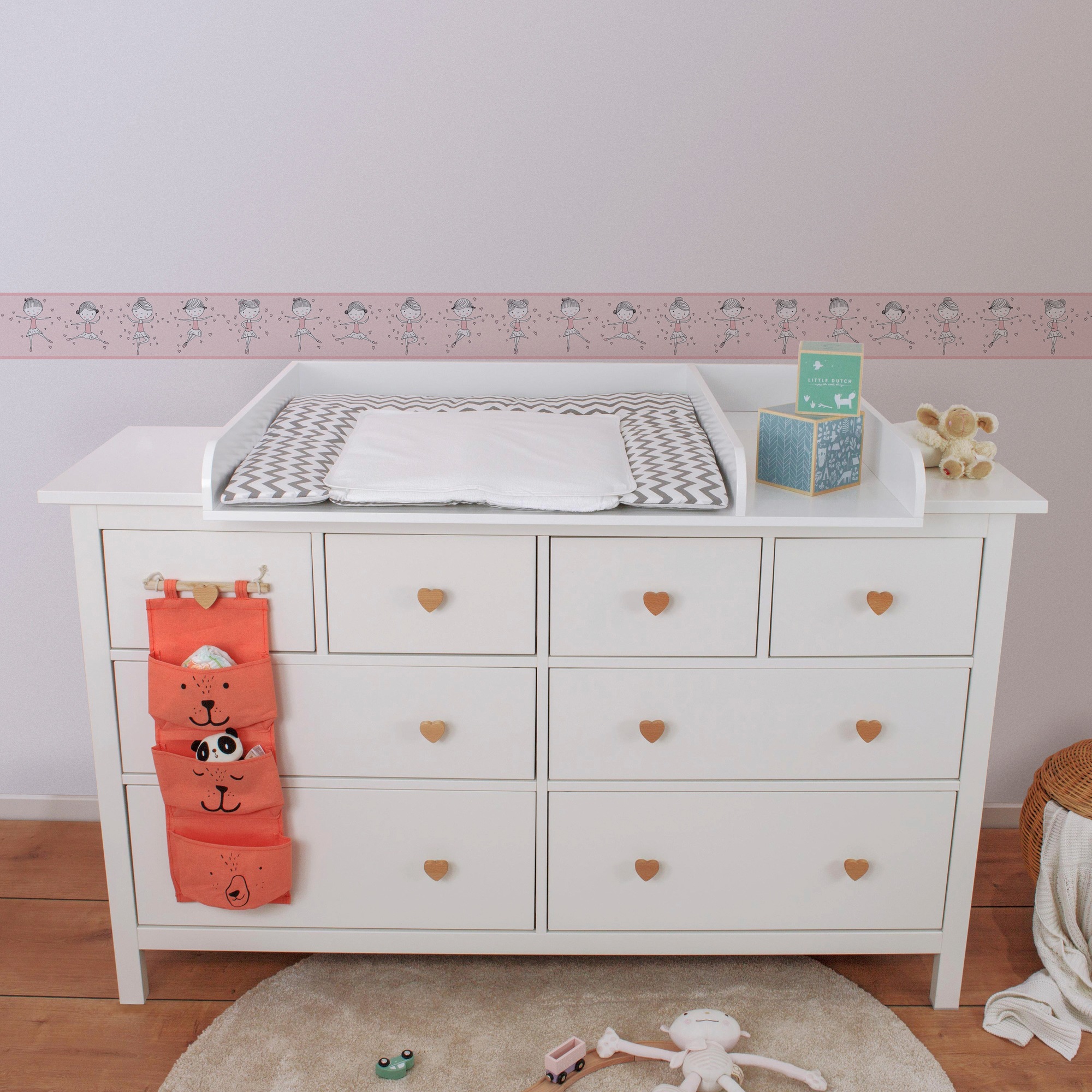 A.S. Création Bordüre »Dancing Ballerina«, Motiv-abstrakt-naturalistisch, Tapete Kinder Borte Wohnzimmer Schlafzimmer Küche modern Design Optik