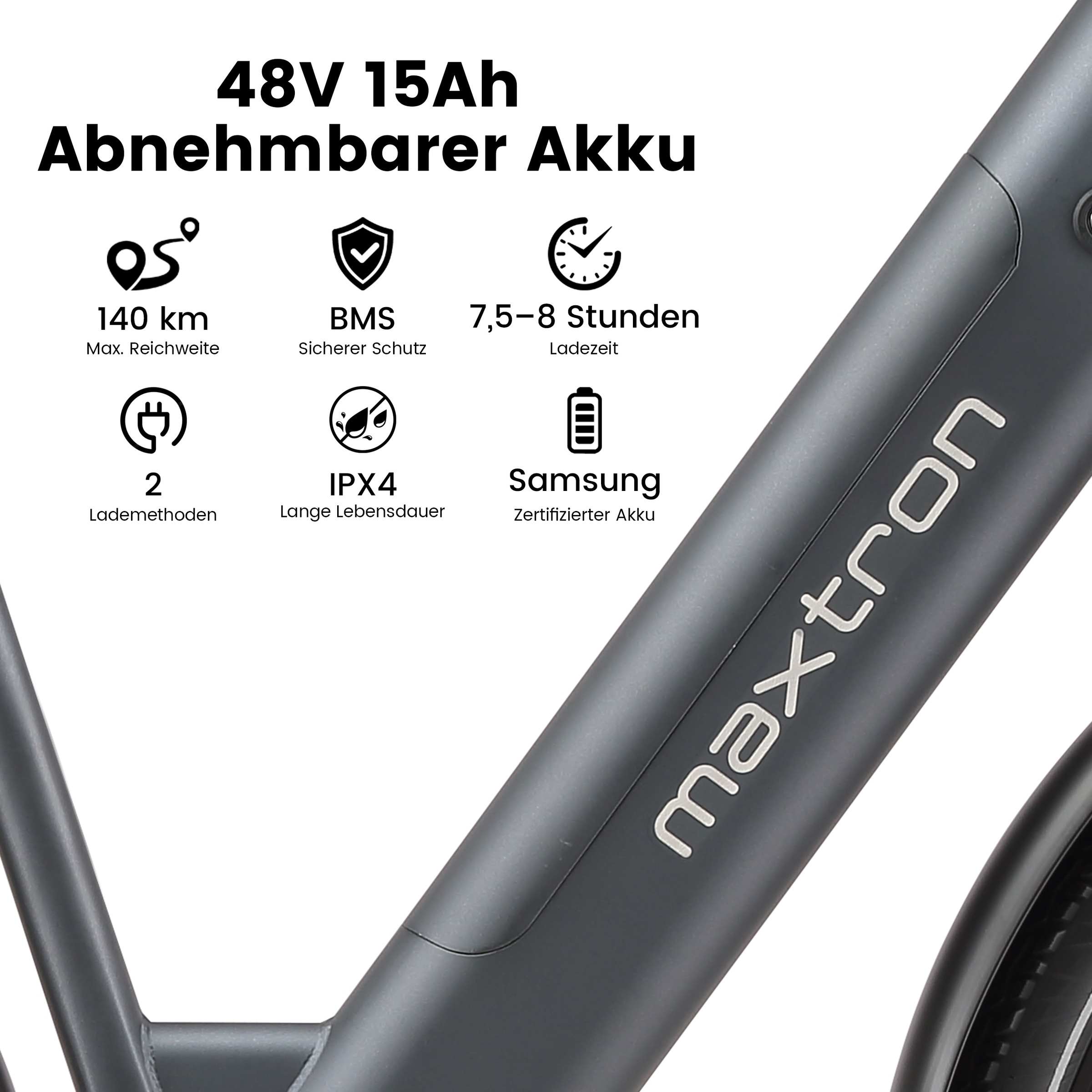 Maxtron »Maxtron Lira 28" City-E-Bike« 7 Gang Shimano Kettenschaltung Heckmotor 250 W (mit integr. Akku), Elektrofahrrad für Alltag und Einkauf