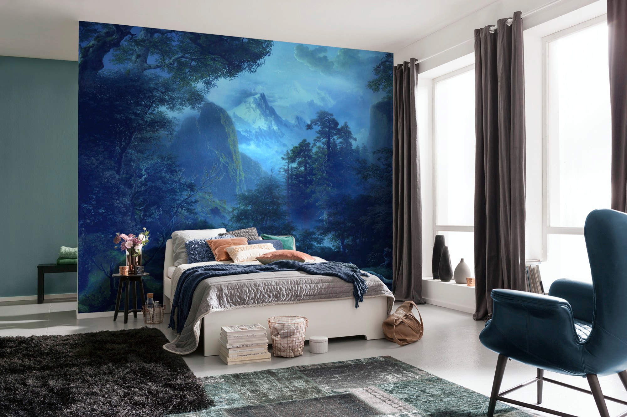 Komar Vliestapete »Digitaldruck Vlies - Midnight - Größe 400 x 280 cm«, bedruckt, Wohnzimmer, Schlafzimmer