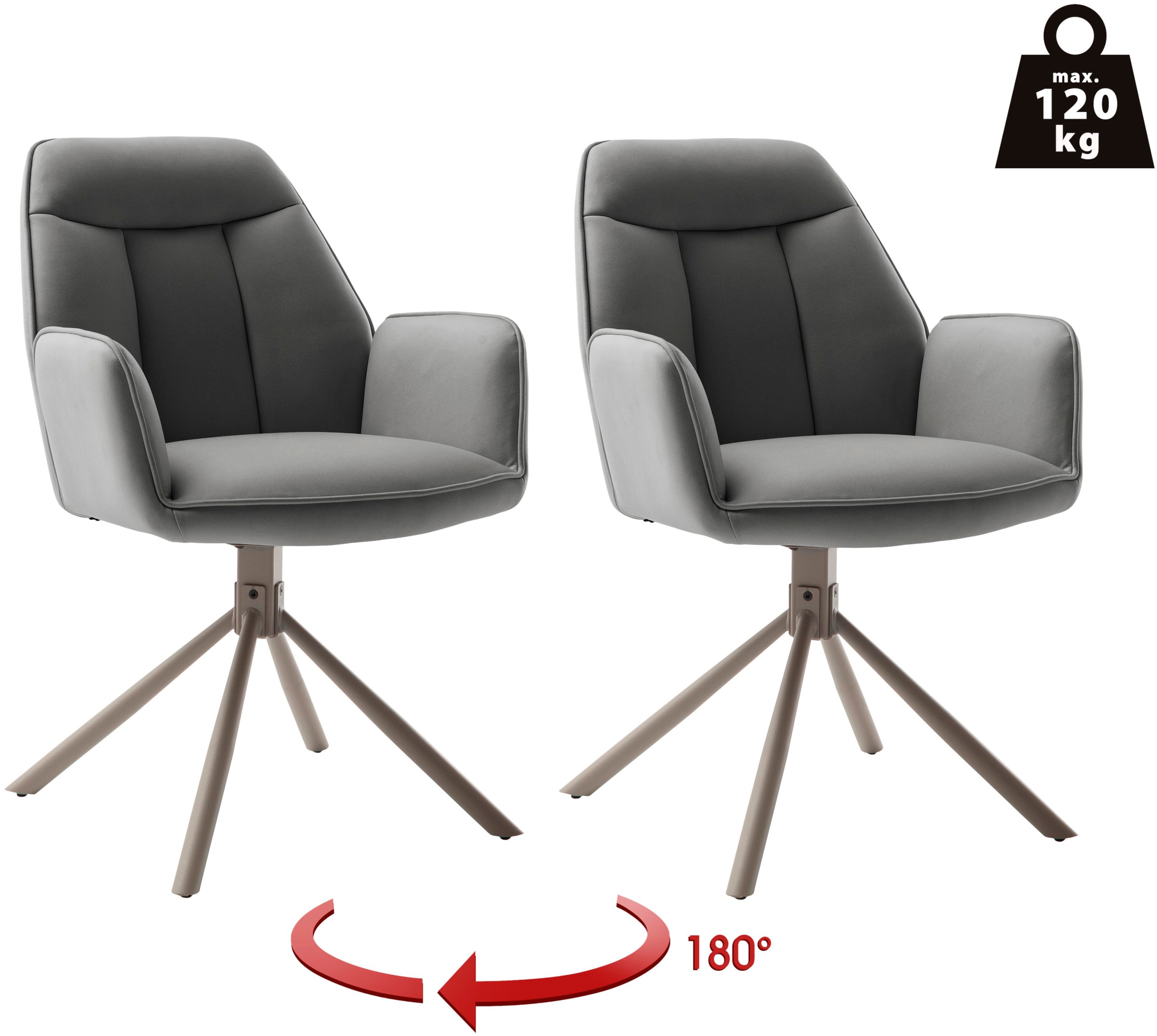 MCA furniture Armlehnstuhl »RAFAELA Esszimmerstuhl (2er Set) - Stuhl«, (Set günstig online kaufen