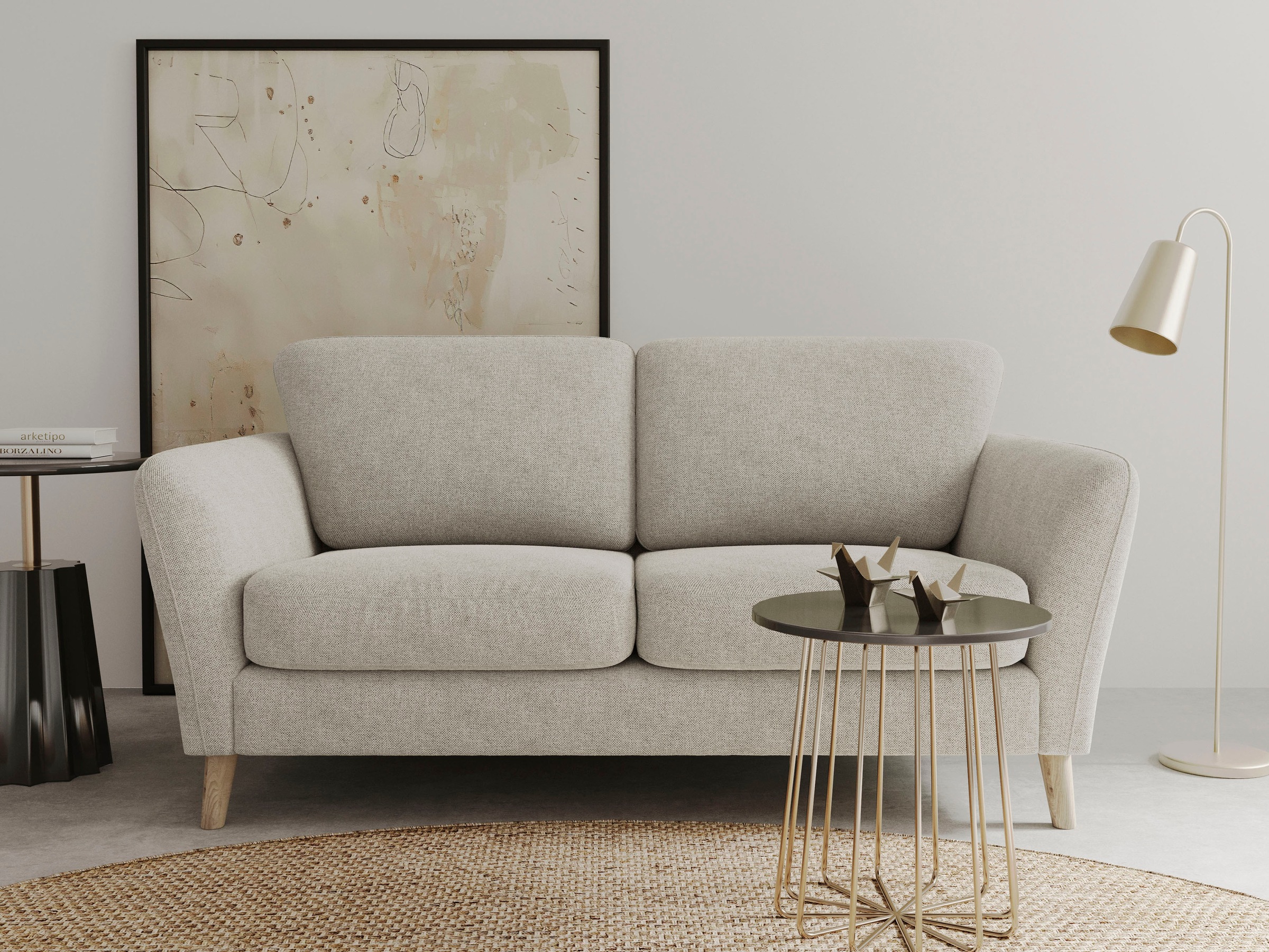 Home affaire 2-Sitzer »MARSEILLE Kompaktsofa 170 cm, Cord, Flachgewebe, Str günstig online kaufen