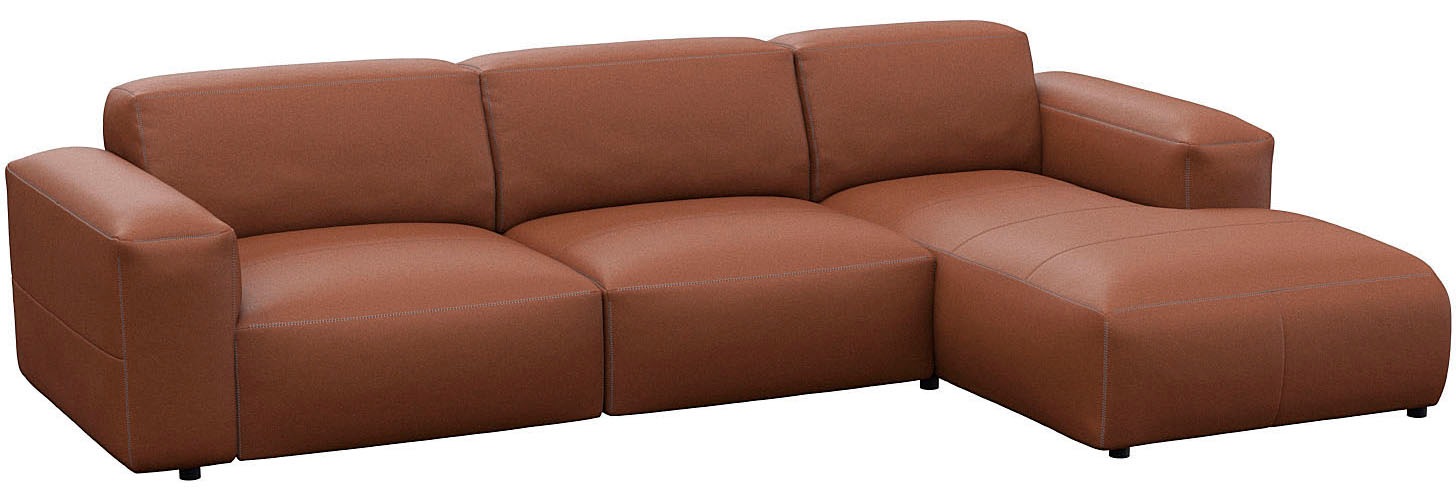 FLEXLUX Ecksofa »Lucera bequem und komfortabel durch hochwertigen Sitzaufbau, L.Form«, modern & anschmiegsam, Kaltschaum, Stahl-Wellenunterfederung
