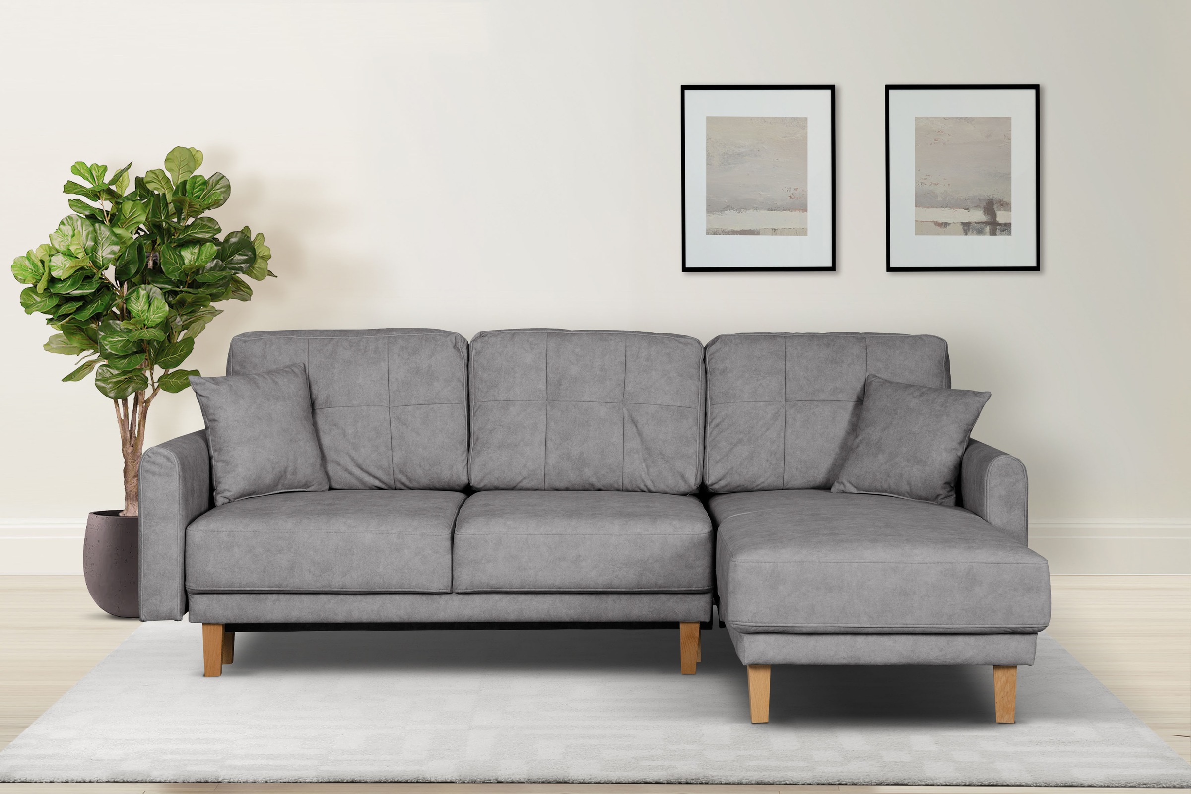Home affaire Ecksofa »TRIPLO optionale Schlafsofa mit Bettkasten, Maße B/T/ günstig online kaufen