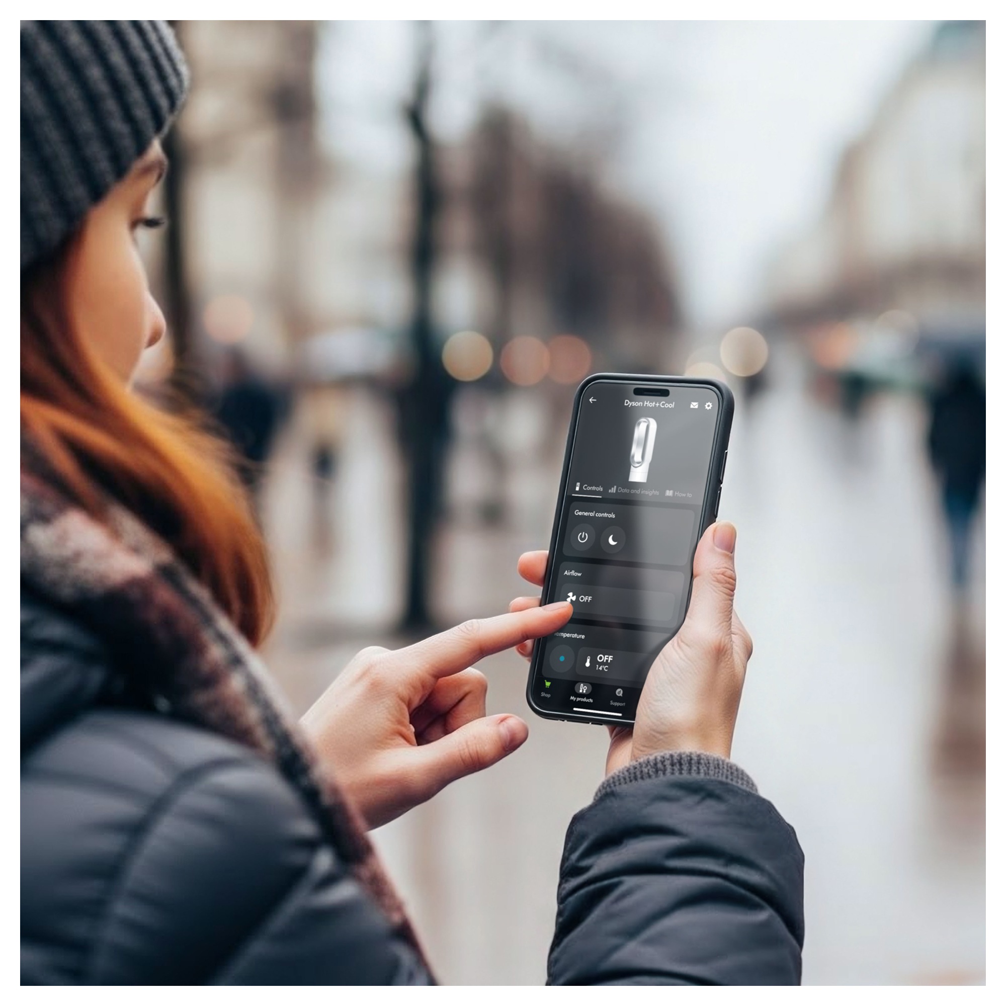DYSON Standventilator »AM15 Hot&Cool HF1,  2 in 1 Ventilator & Heizlüfter für jede Jahreszeit« Air Multiplier, Sleep-Timer, 10 Einstellungen, App-Anbindung
