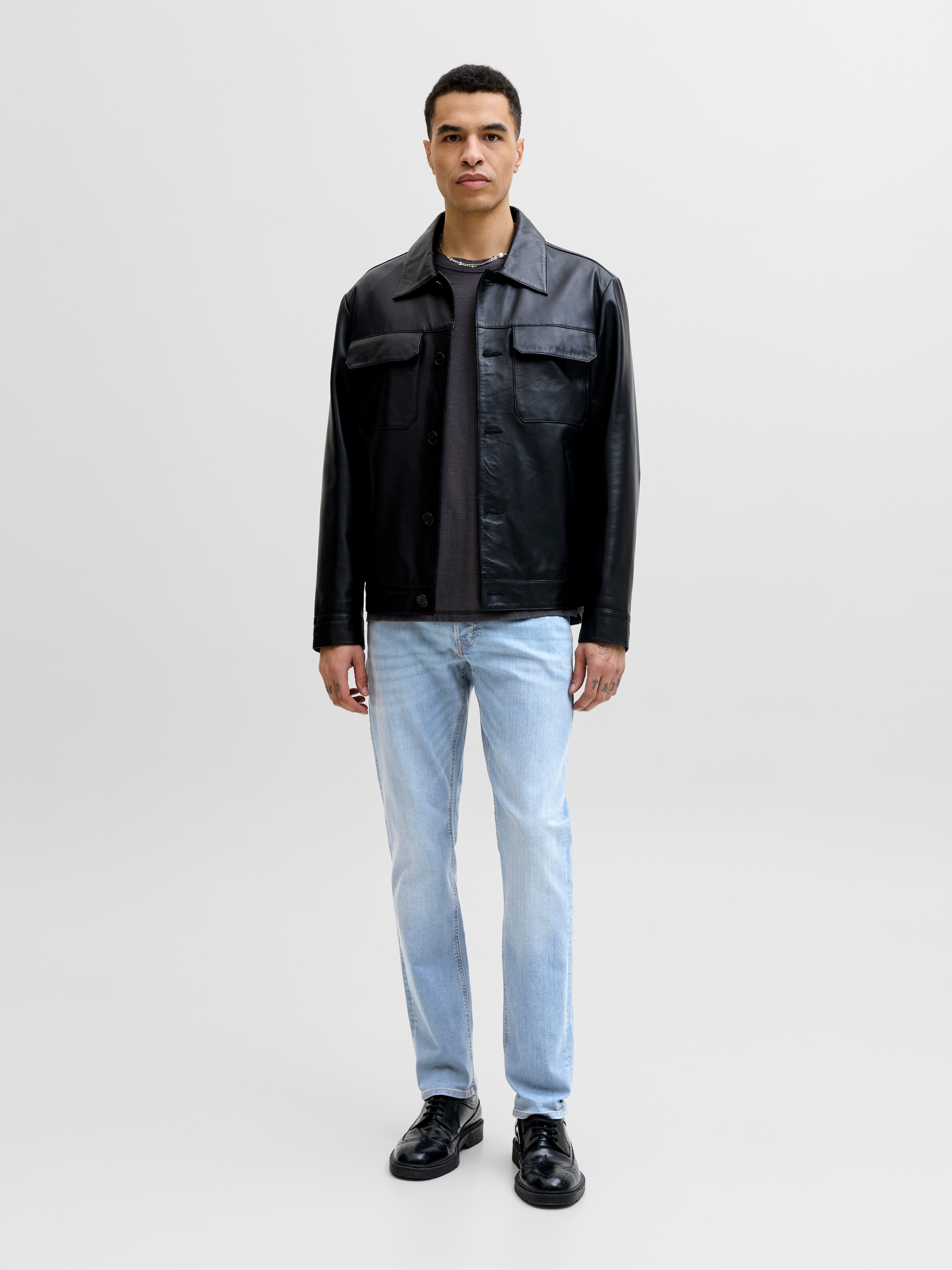 Jack & Jones Slim-fit-Jeans »JJIGLENN mit Used-Look und Stretchkomfort« Abriebeffekte, modisch, slim fit, Baumwollmischung