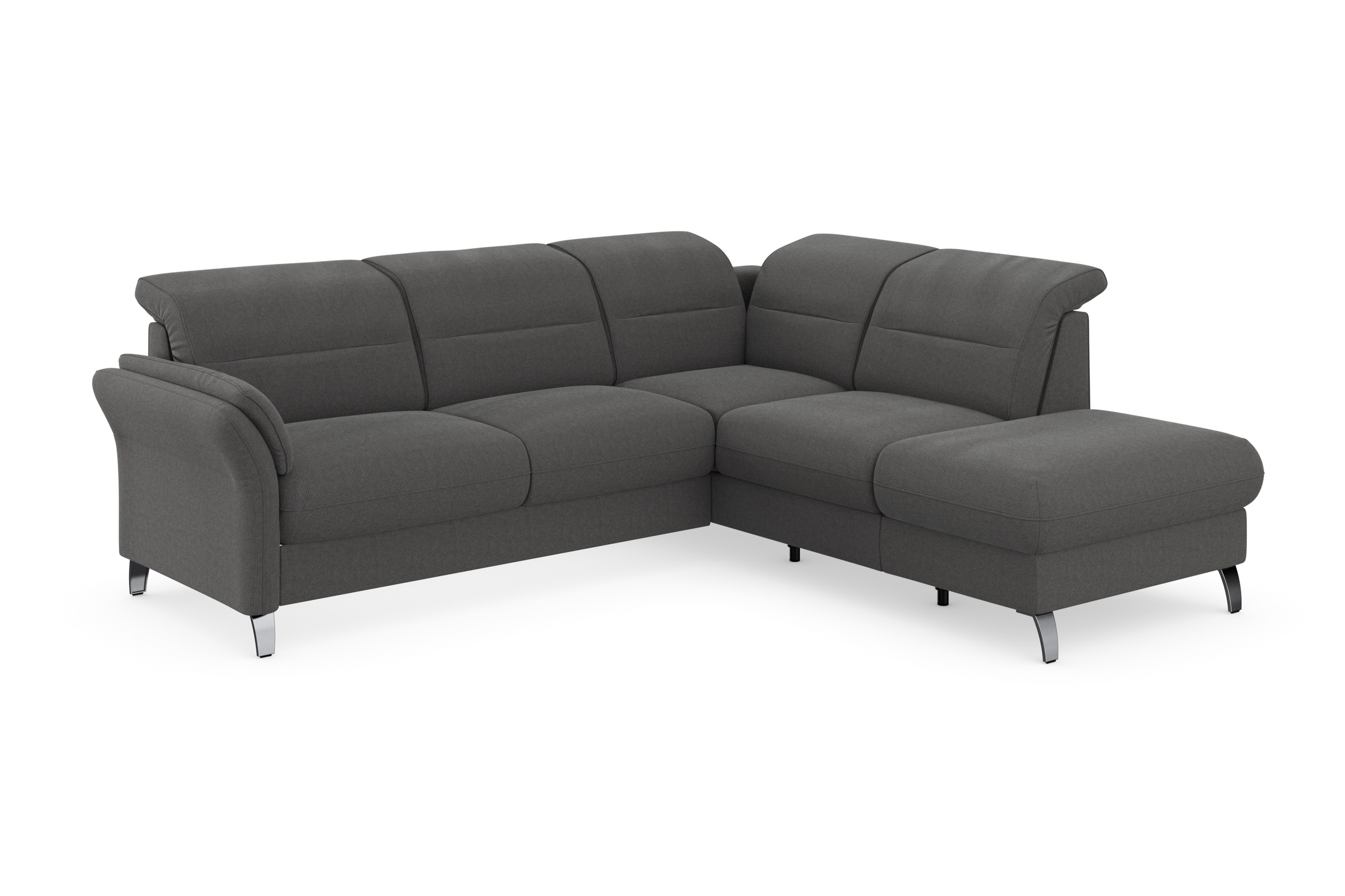 sit&more Ecksofa »Grenoble L-Form mit Federkern«, wahlweise mit Bettfunktion, Bettkasten, Arm- und Kopfteilverstellung