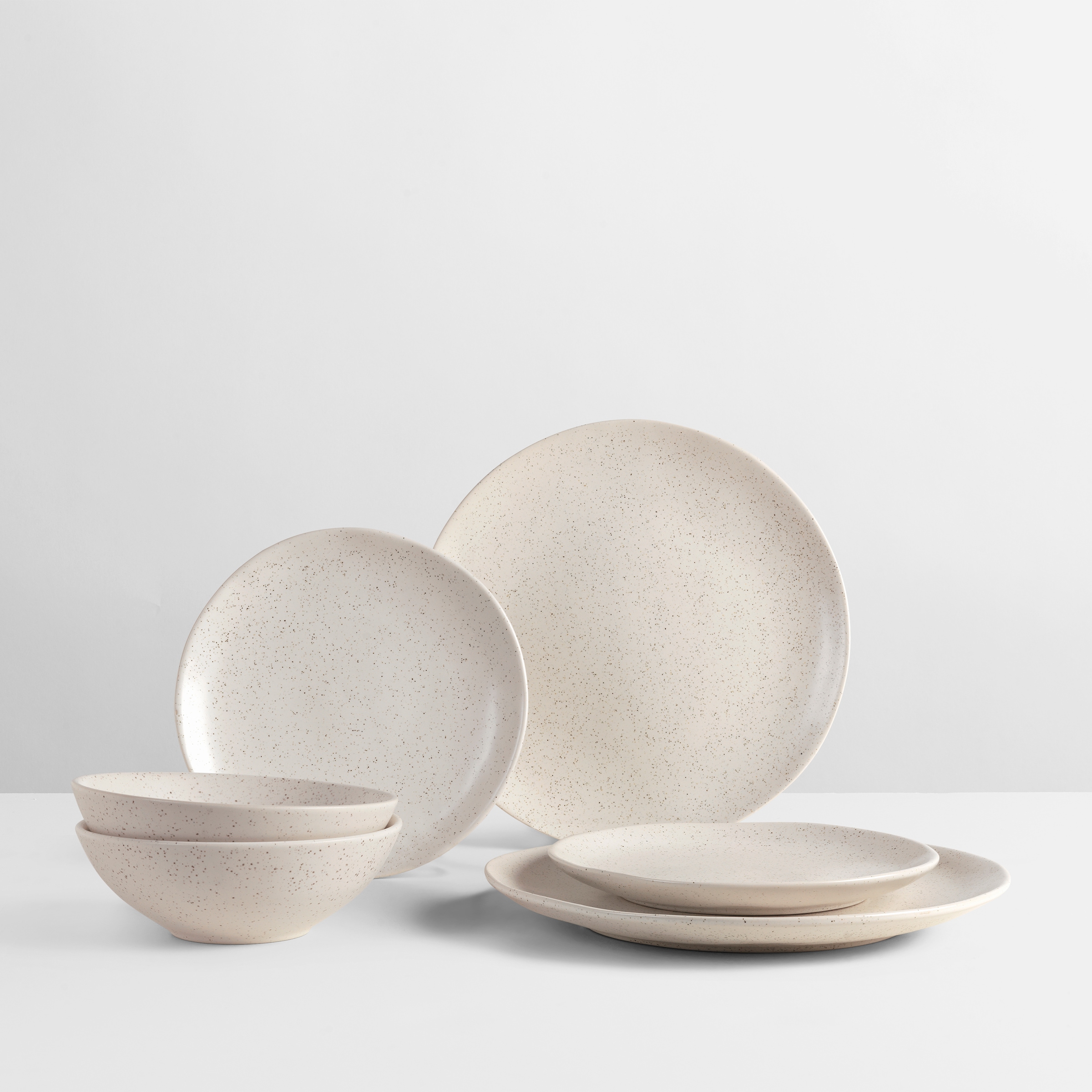 Broste Copenhagen Geschirr-Set »Nordic Vanilla, inklusive Spültuch Set aus 100% Baumwolle«, (Set, 7 tlg.), Beliebte Geschirr Sets Exclusiv mit Geschenk