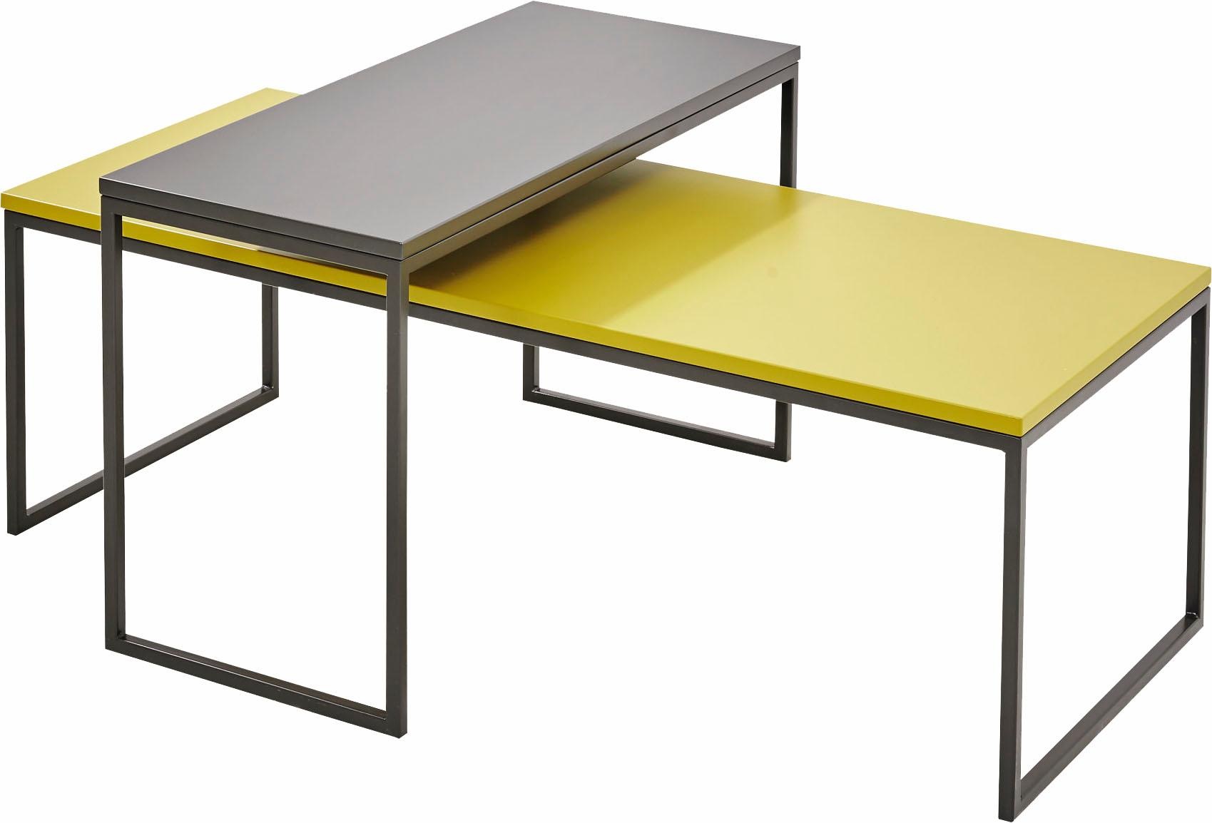 now! by hülsta Couchtisch »CT 17-1«, mit grauem Gestell, in verschiedenen Größen