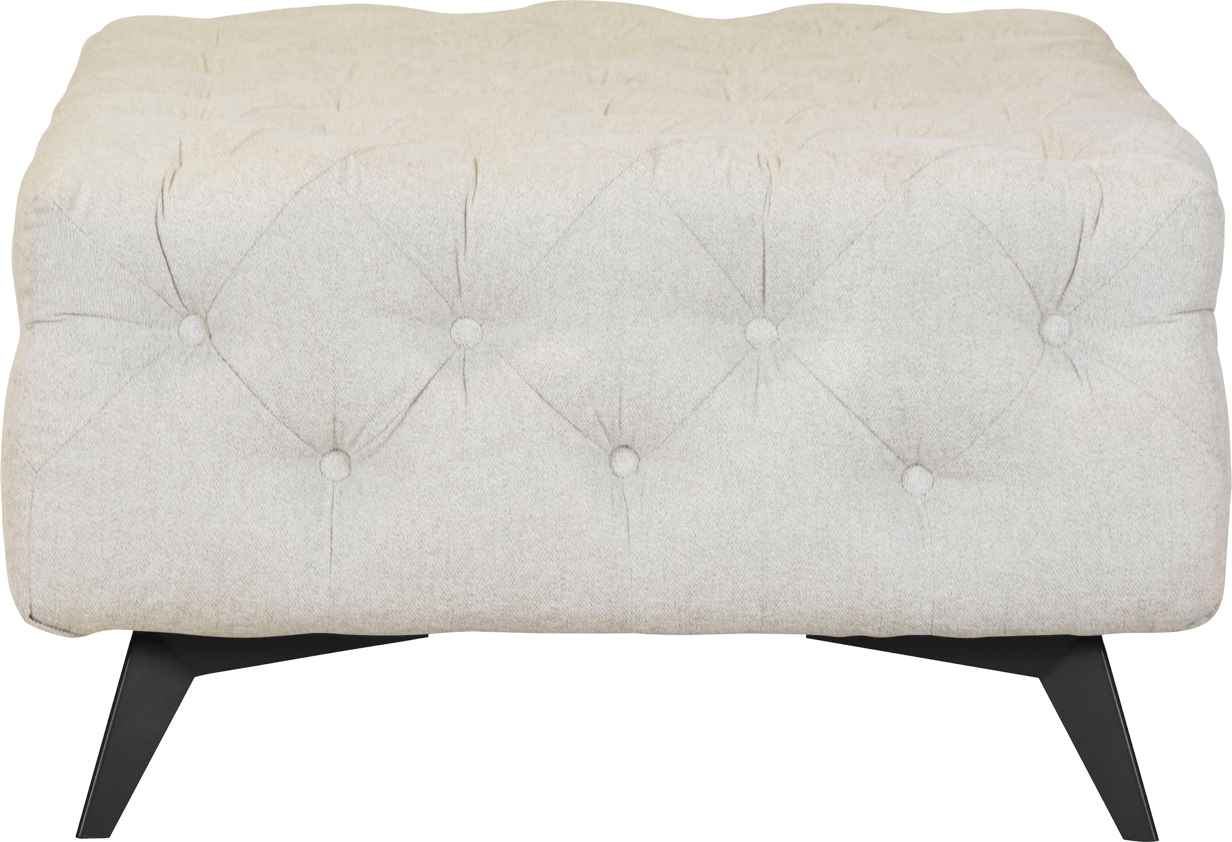 Home affaire Polsterhocker »Amaury« Chesterfield-Optik, Breite 80cm, Fußfarbe wählbar