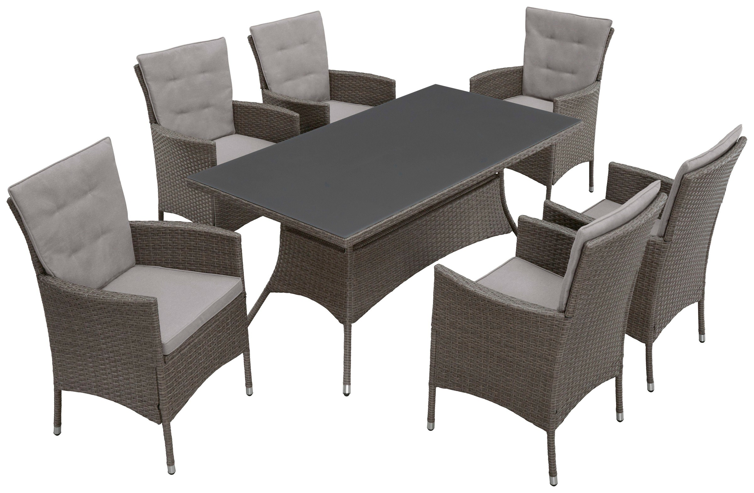 KONIFERA Garten-Essgruppe »Mailand« Set, 6x Sessel, 6x Sitzauflagen, 6x Rüc günstig online kaufen