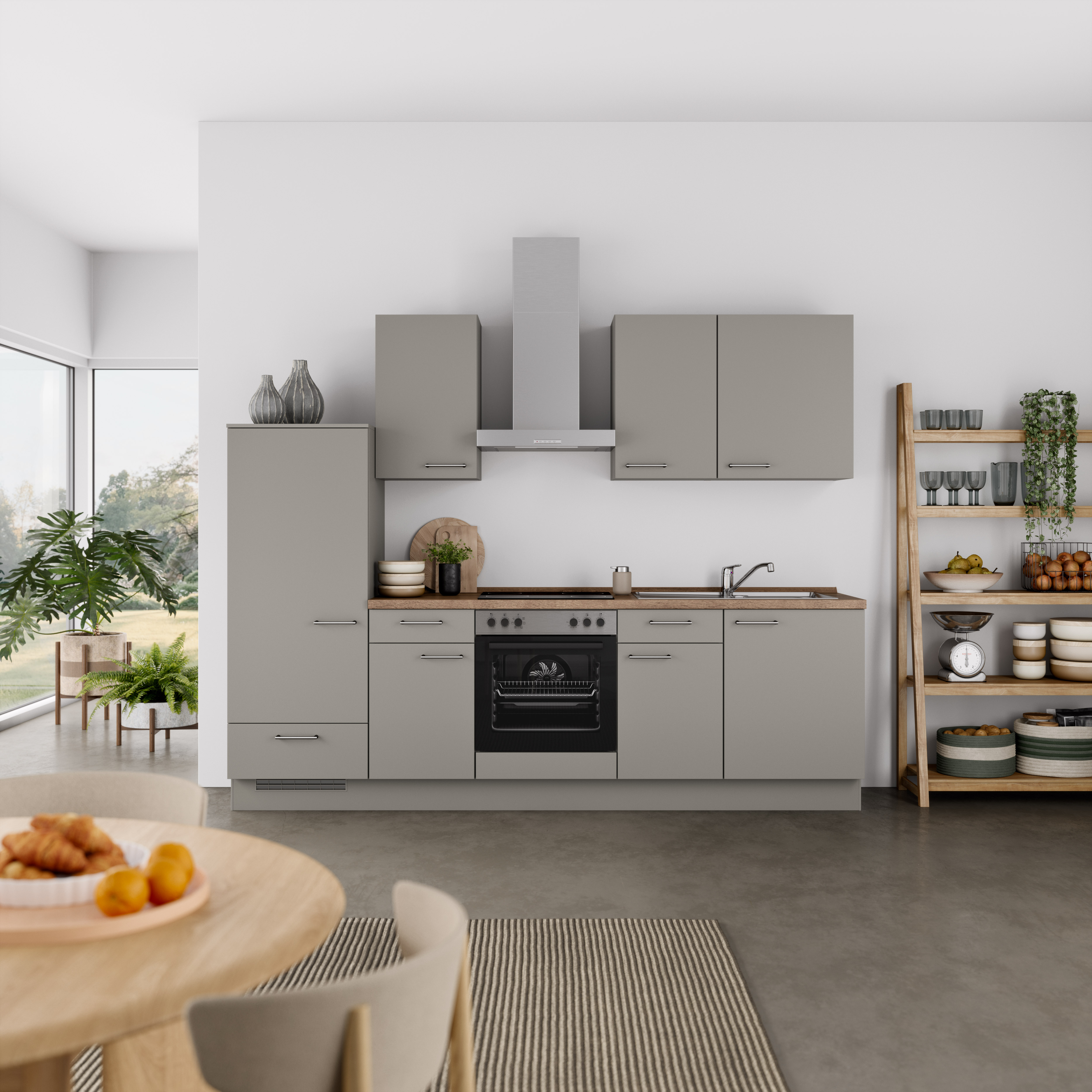 nobilia® Küchenzeile »"Laser I", Ausrichtung wählbar, Breite 270 cm« vormon günstig online kaufen